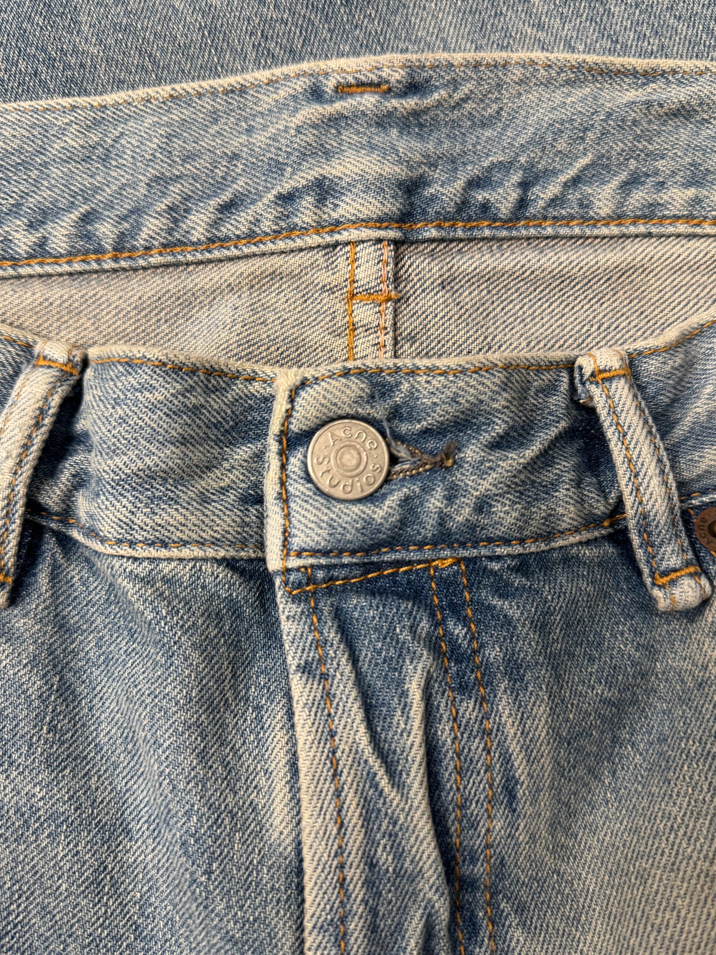 2021 Acne Studios ‘Dirt Wash’ Blue Flared Cut Denim
