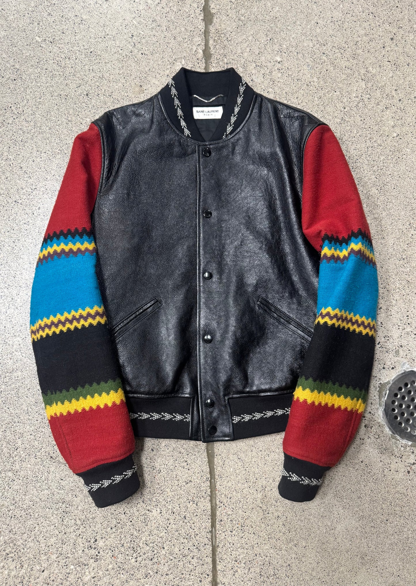 2017 Saint Laurent ‘Ikarus’ Leather Teddy Jacket.