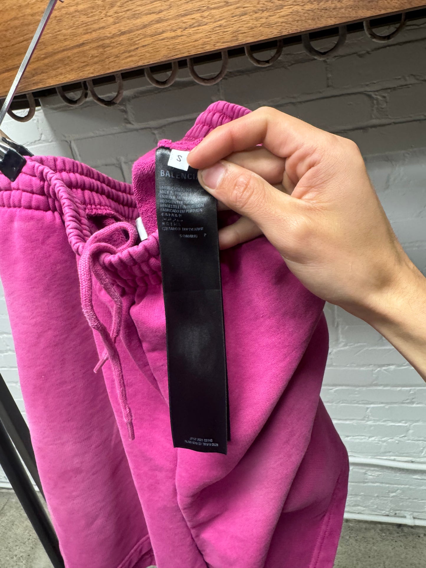 2021 Balenciaga ‘Campaign Logo’ Pink Sweat Shorts