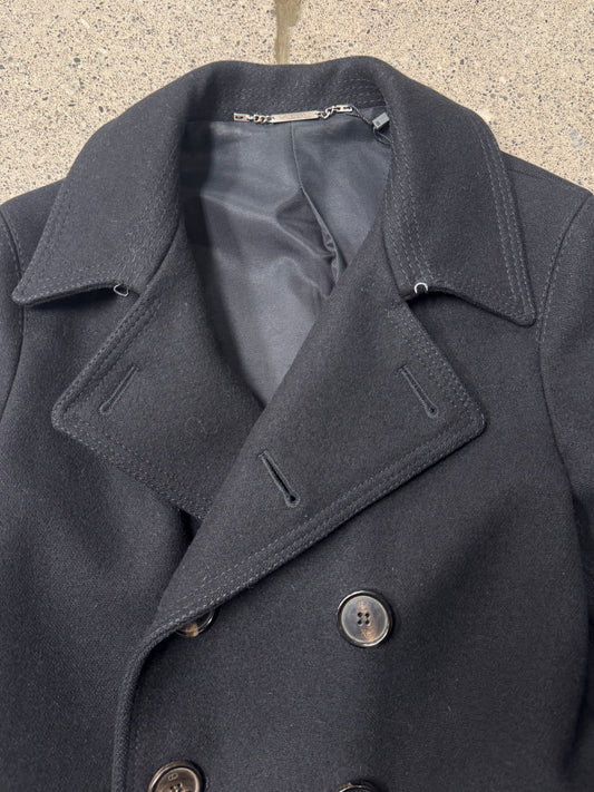 AW2008 Dior Homme by Hedi Slimane Cropped Wool Peacoat