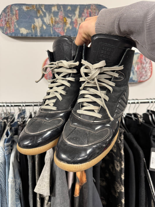 2012 Maison Margiela Patent Leather ‘G.A.T.’ High Top Sneakers