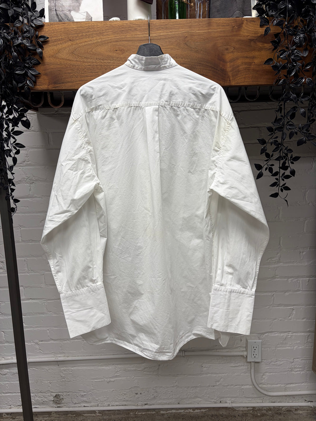 Ann Demeulemeester ‘Tuxedo Collar’ White French Button Up Shirt