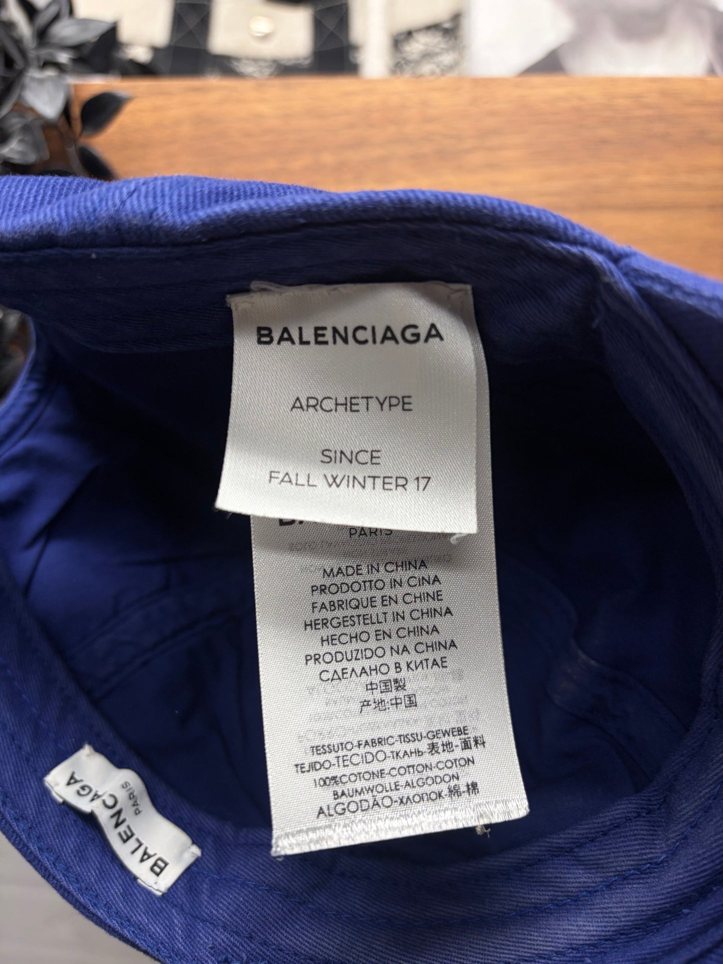 AW2017 Balenciaga ‘Campaign Logo’ Strap-Back Baseball Hat