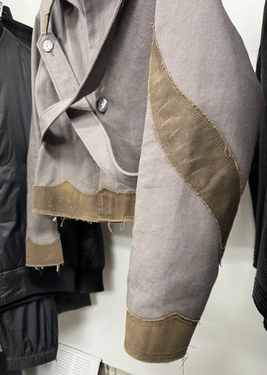 002 Alexander Maxamenko Twill/Waxed Canvas ‘Harness’ Jacket