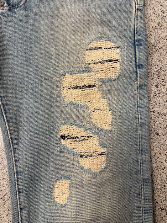 SS2006 Dior Homme by Hedi Slimane ‘Crash’ Distressed Blue Denim