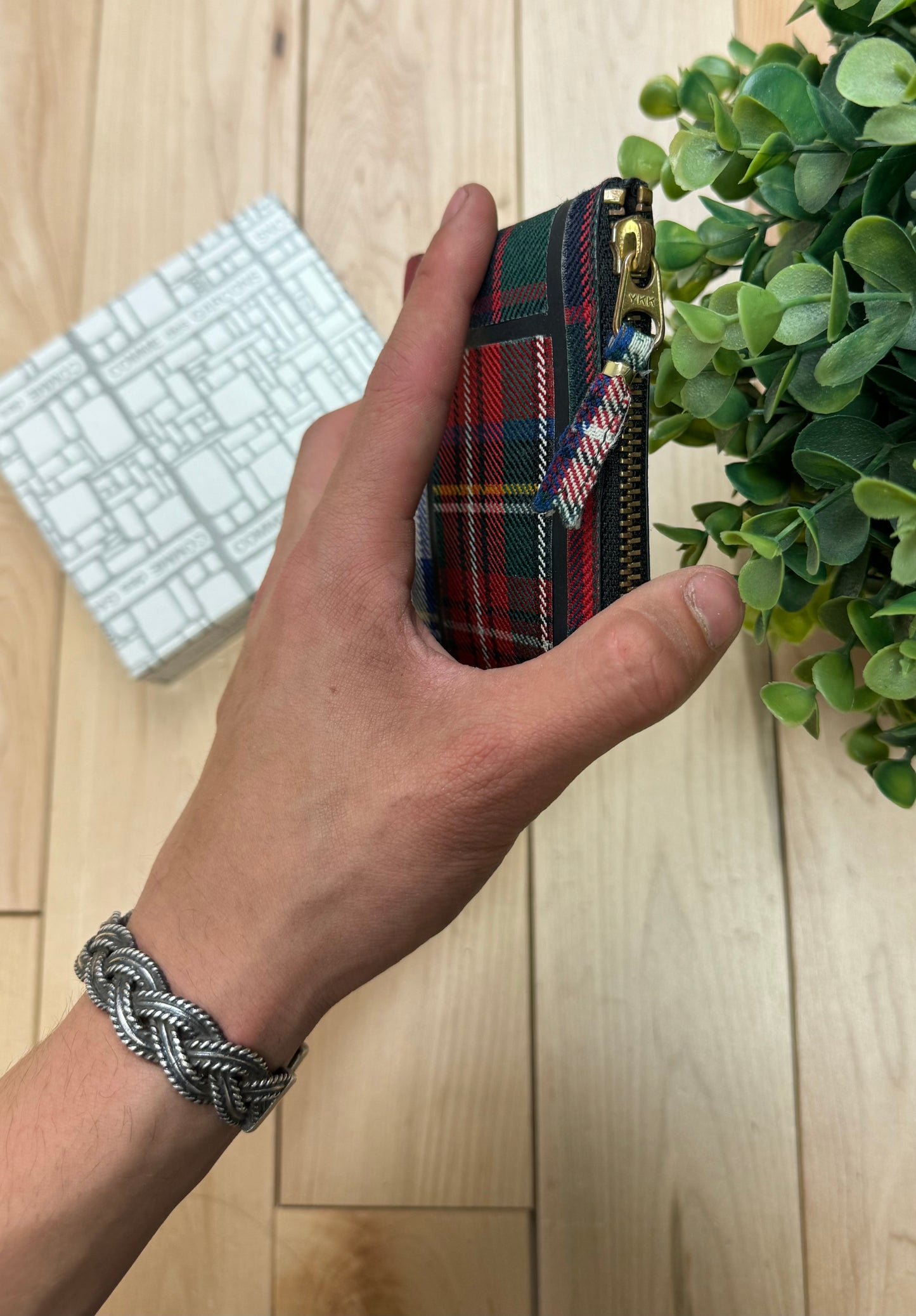 Comme Des Garçons Plaid Patchwork Wallet