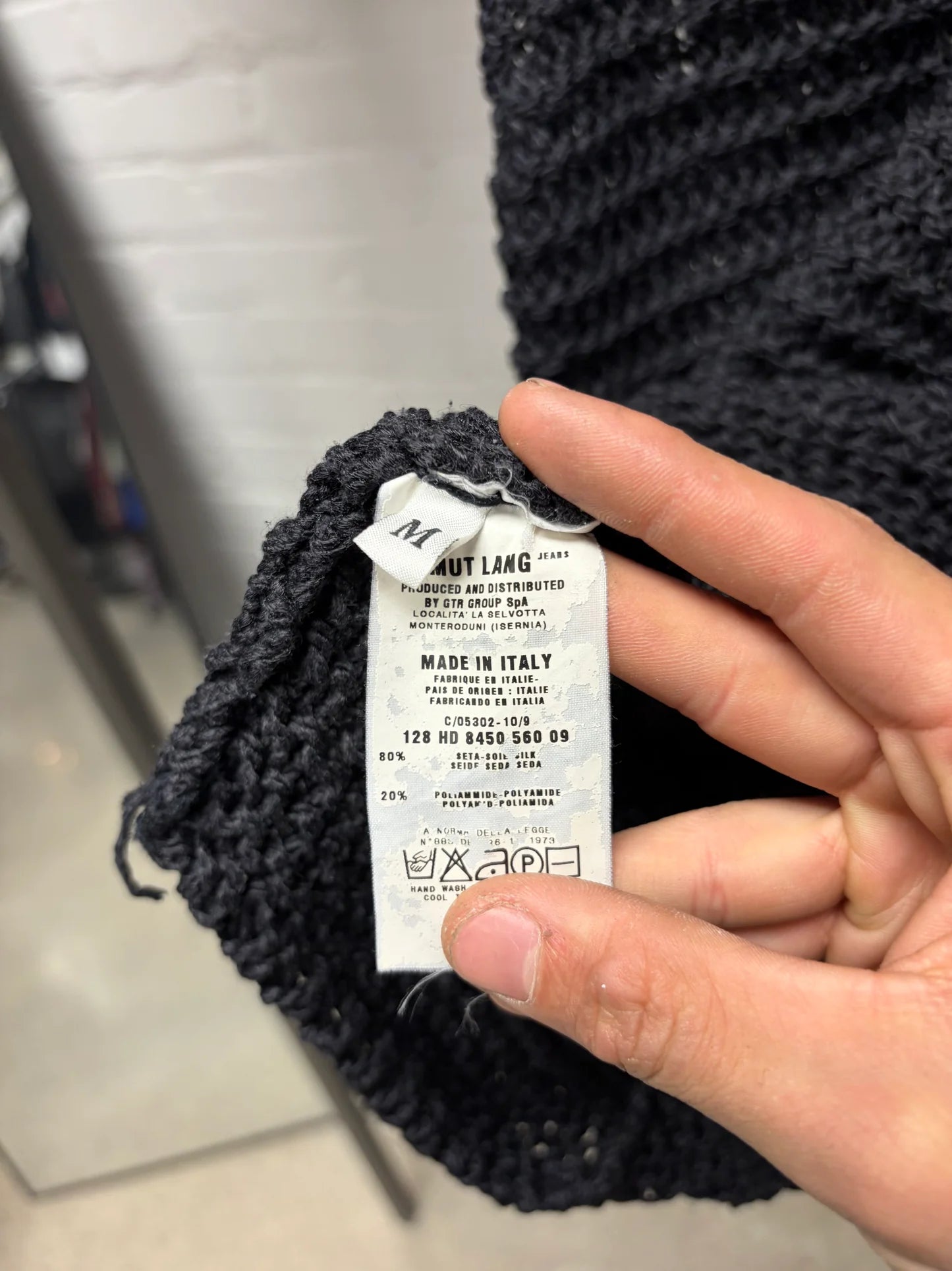 Vintage Helmut Lang Black Wool ‘Bulletproof’ Knit Vest