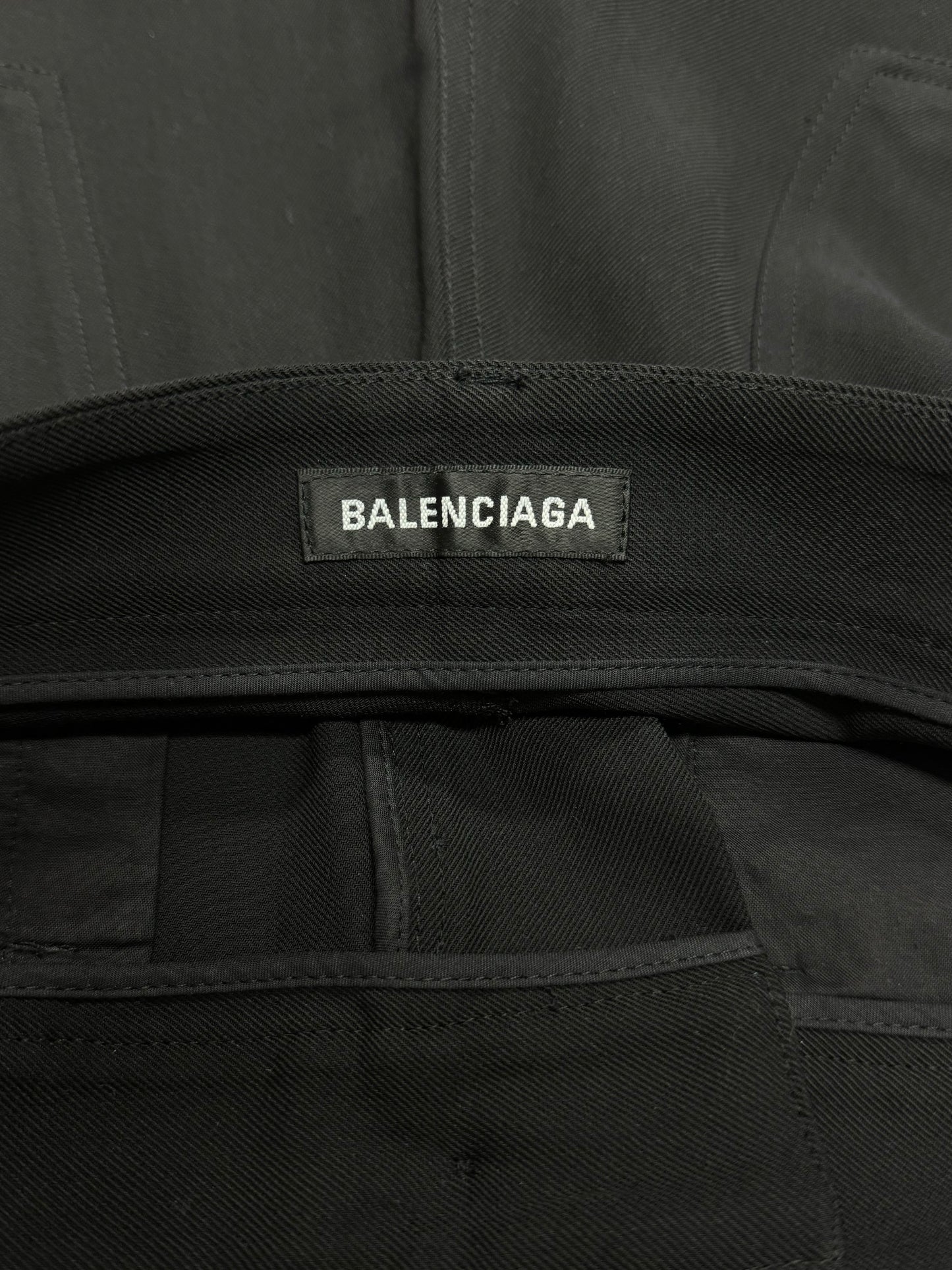 2020 Balenciaga Black Wide Leg Trousers