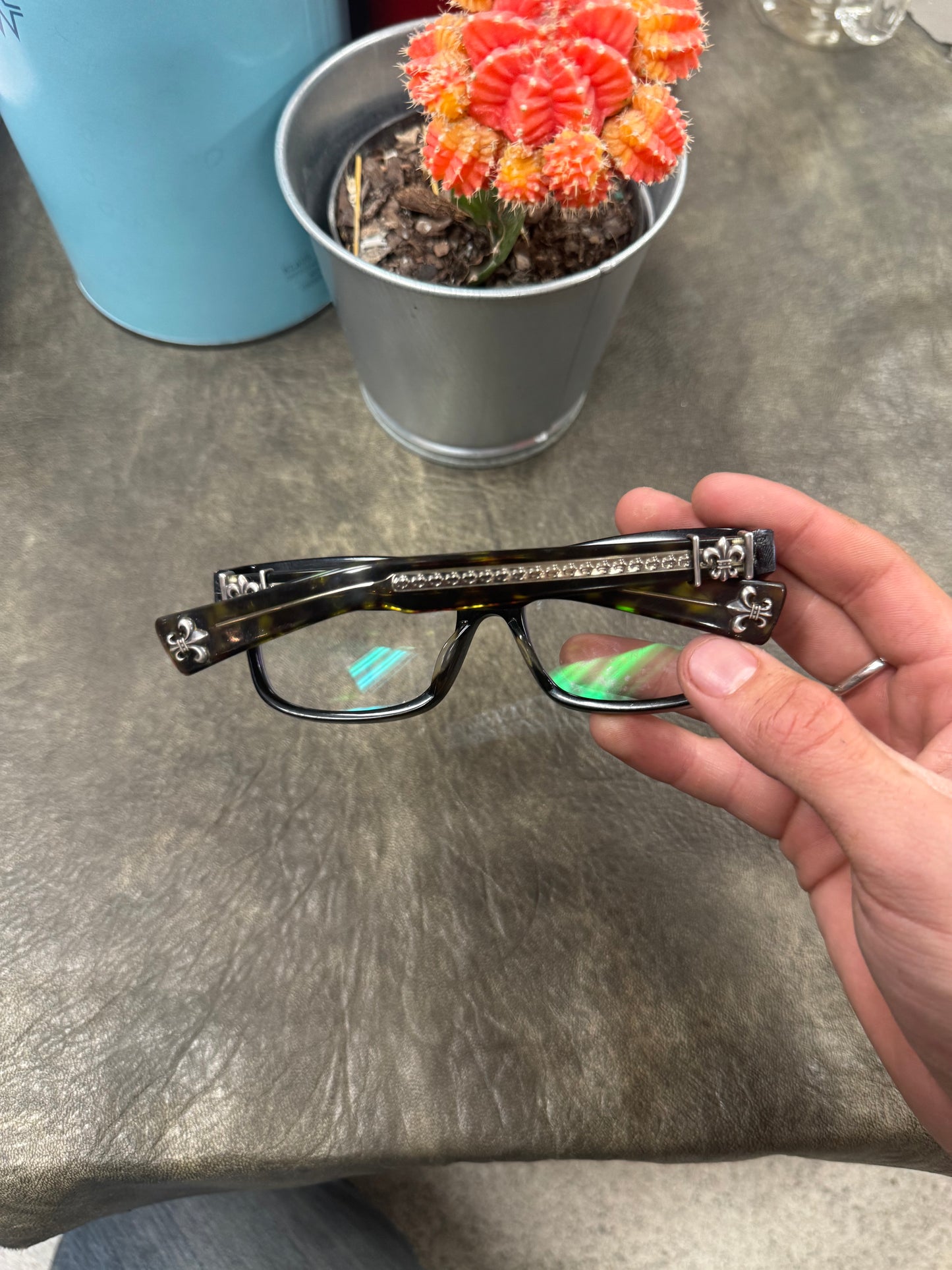 Chrome Hearts ‘Mydixadryll’ 925 Fleur Cross Prescription Frames