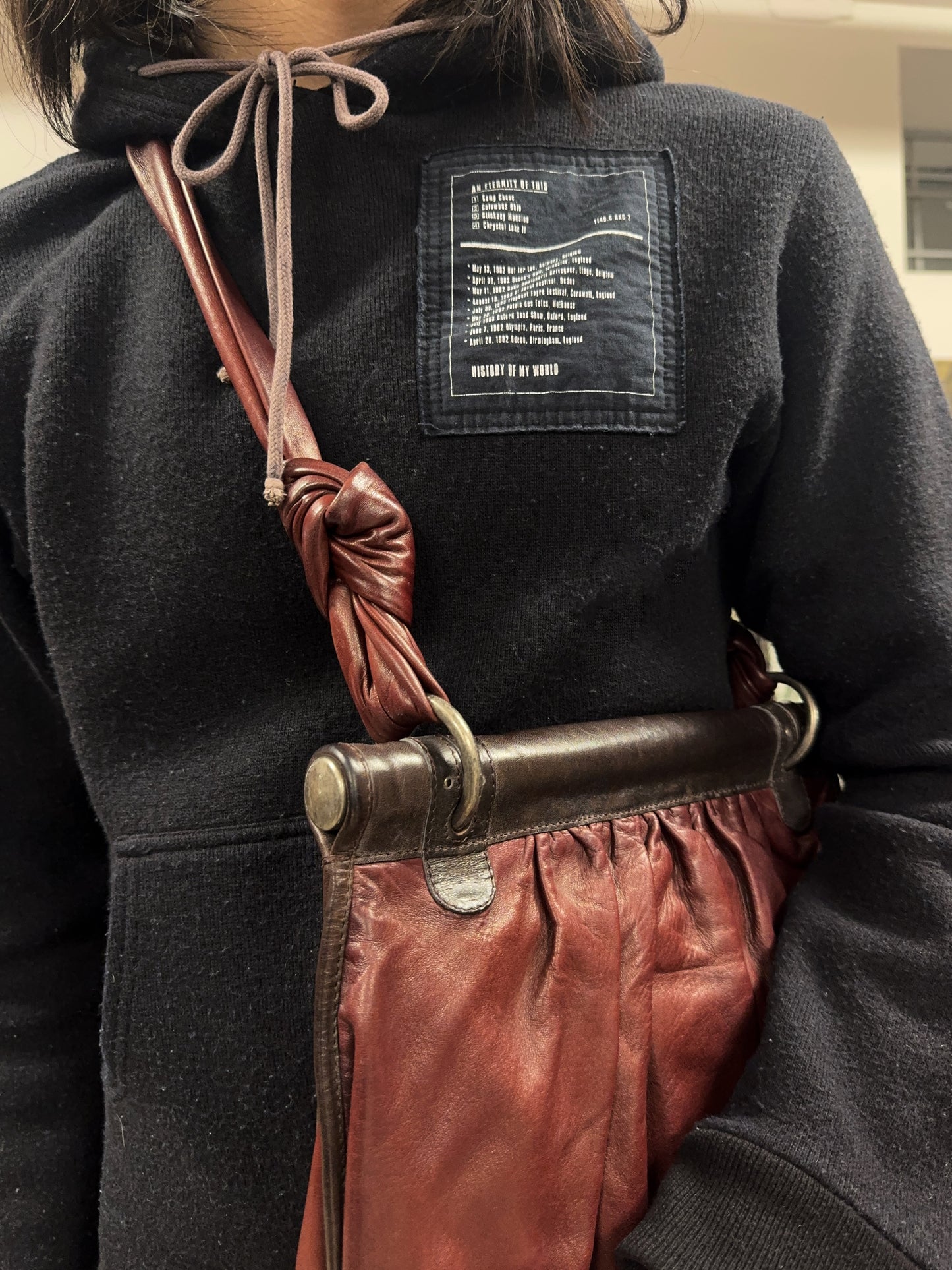 Dries Van Noten ’Knotted’ Leather Crossbody Bag