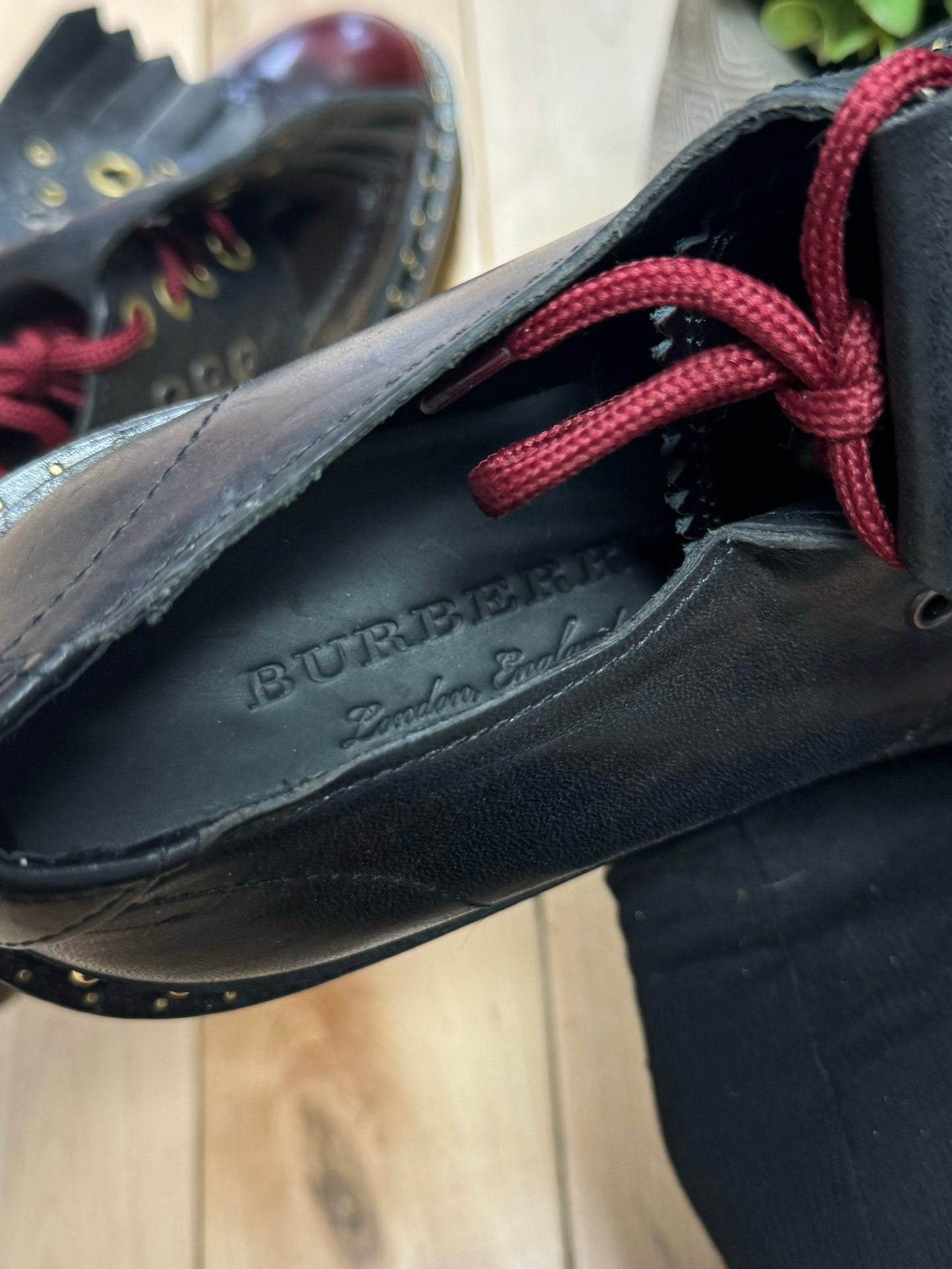 Burberry Bisset Brogue Leather Loafers