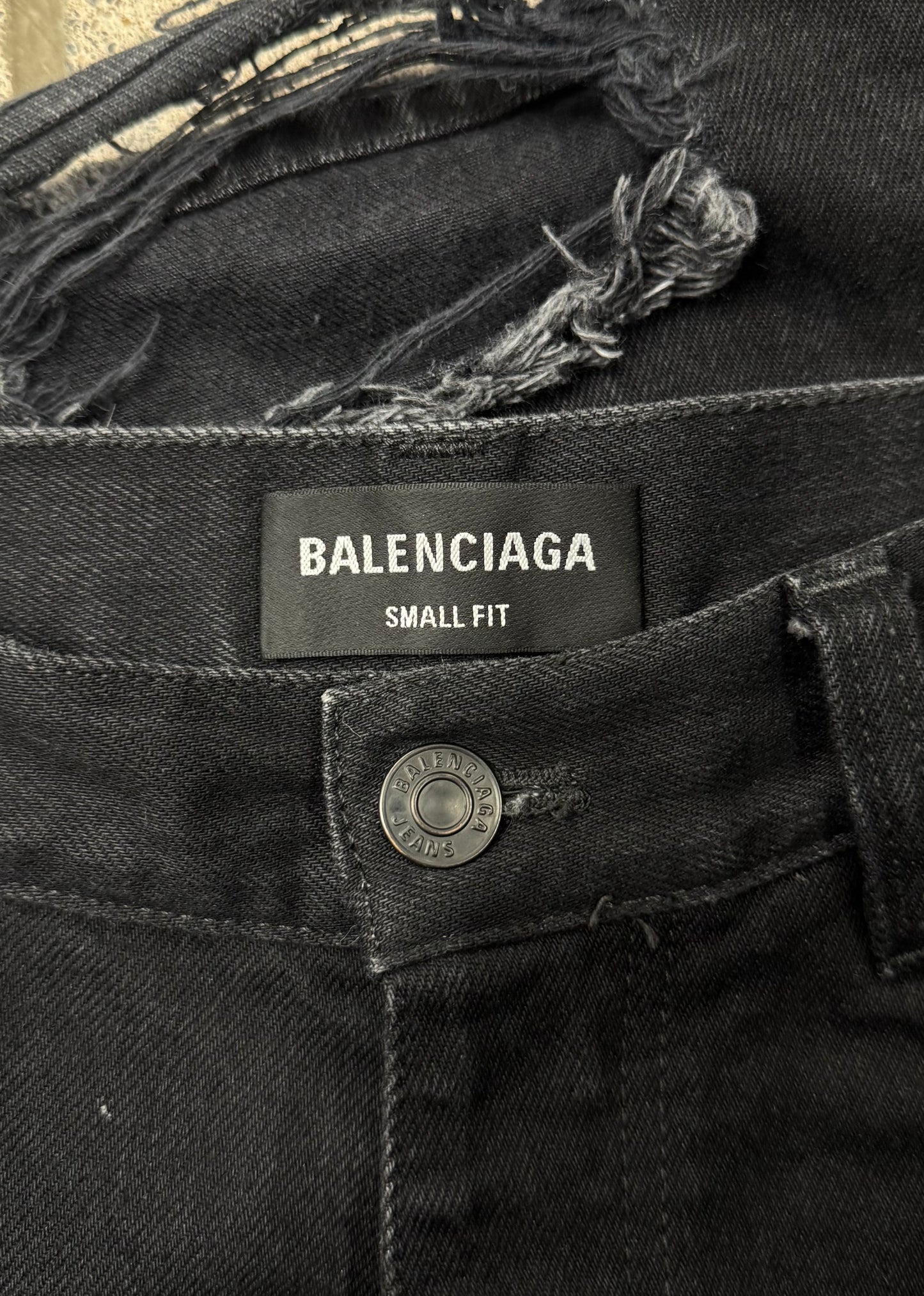 2021 Balenciaga ‘Skater’ Black Wide Leg Denim