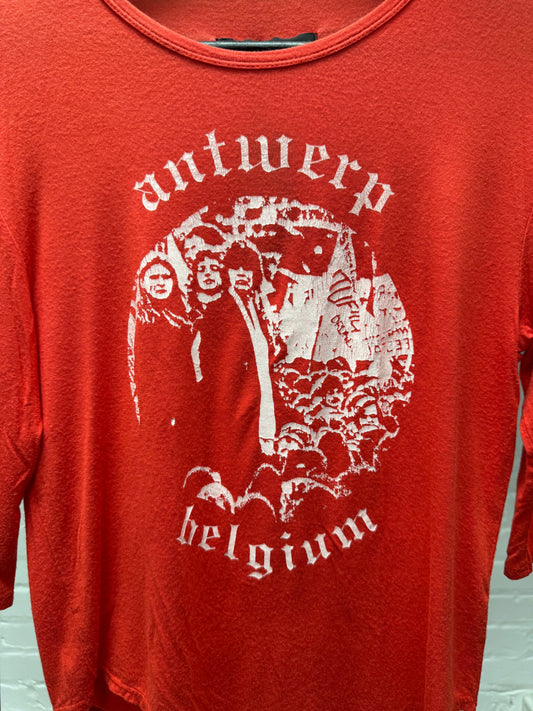 AW2001 Raf Simons ‘Riot Riot Riot’ Antwerp 3/4 Baseball Sleeve Shirt