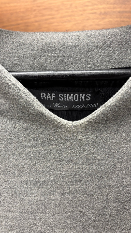 AW1999 Raf Simons Wool Sweater with Suiting Lined Interior