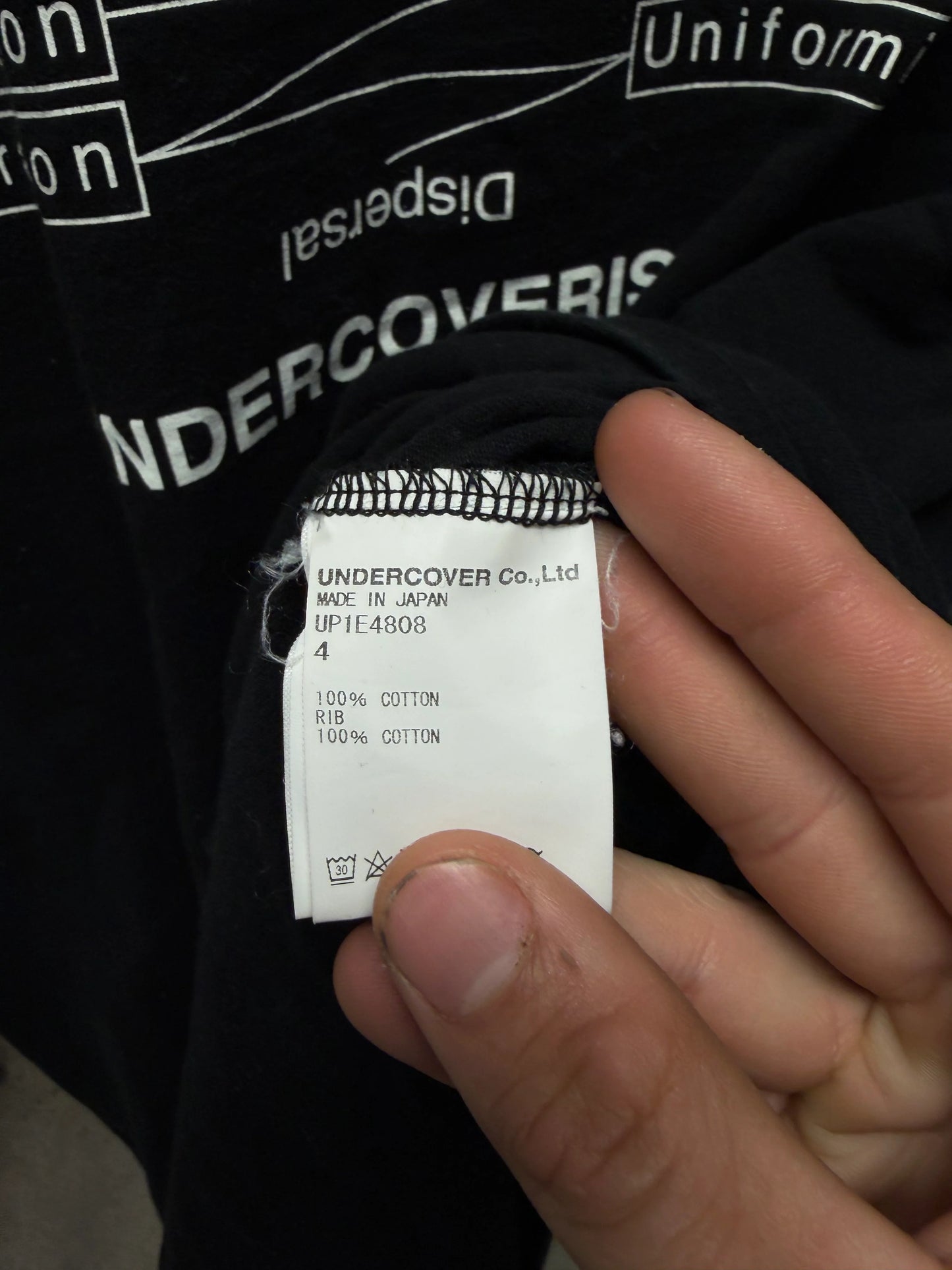 Undercover ‘Dispersal’ Black Inside Out Graphic T-Shirt