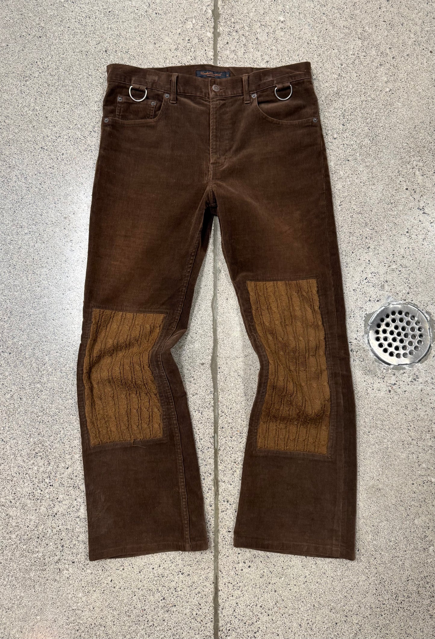 AW2002 Undercover ‘Witches Cell Division’ Hybrid Corduroy/Knit Flared Pants