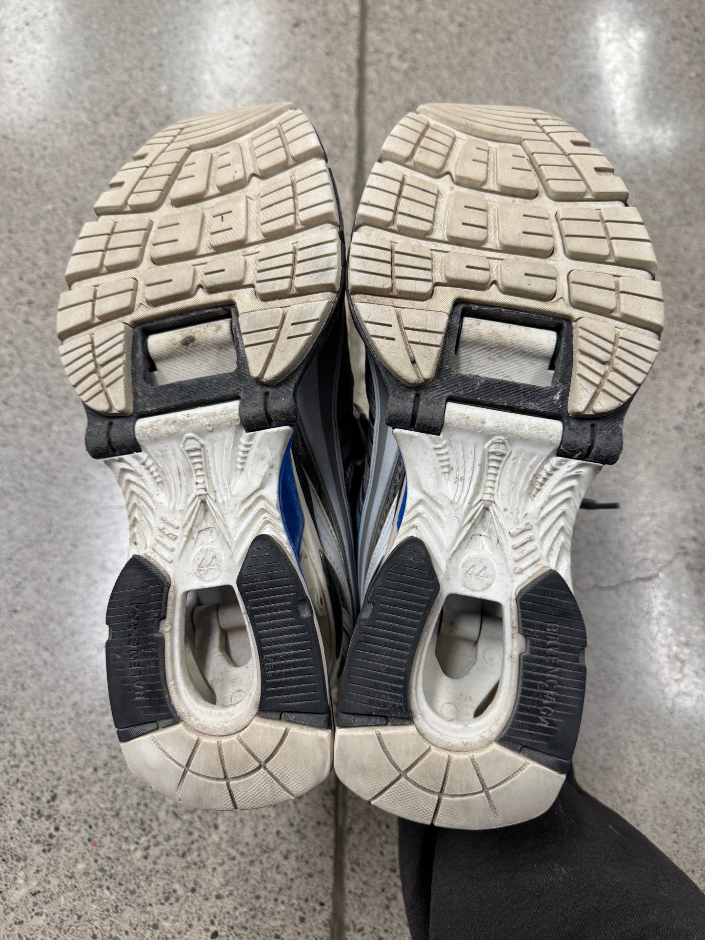 Balenciaga X-Pander Blue/White Spring-Blade Sneakers