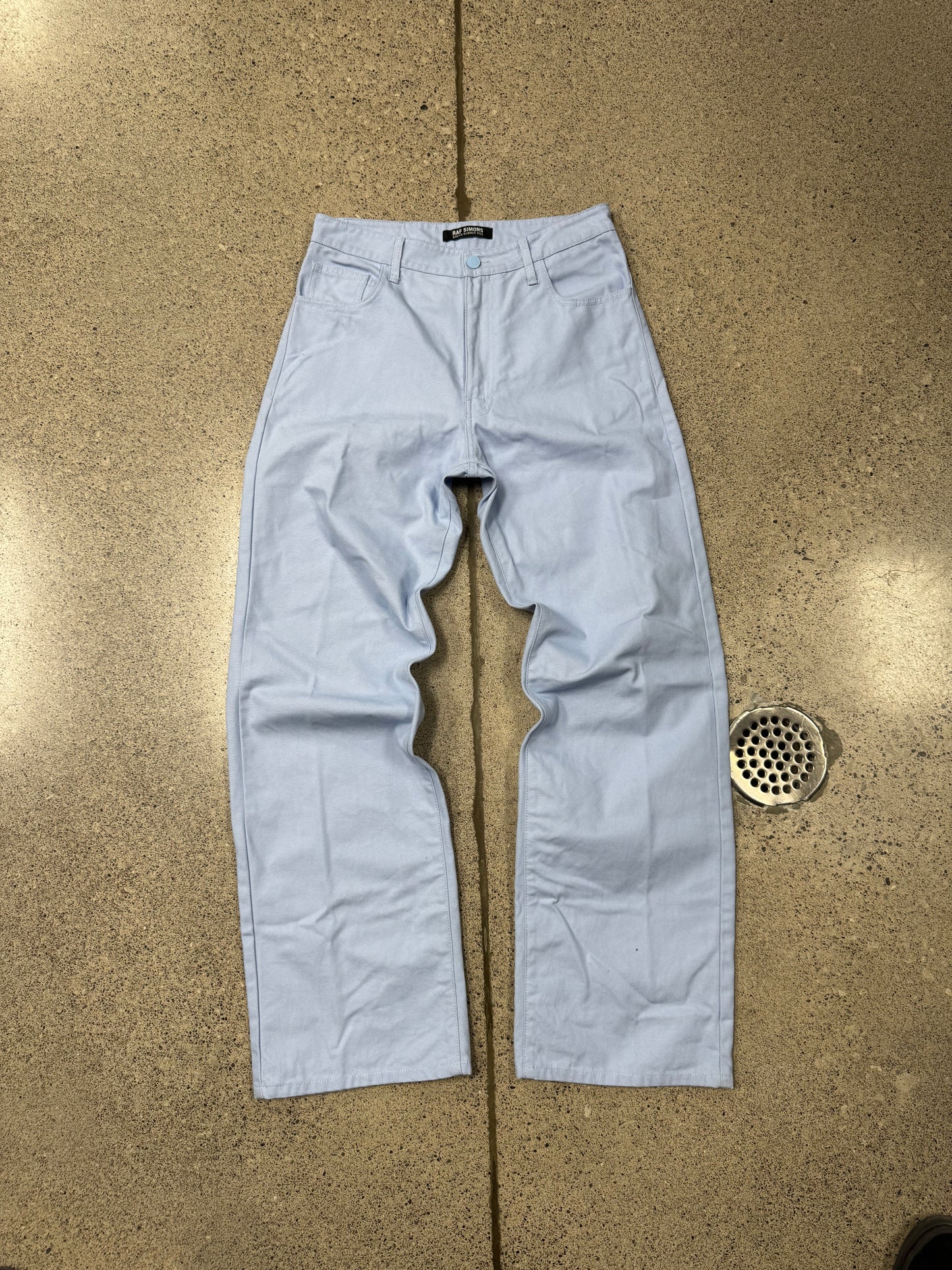 SS2023 Raf Simons Baby Blue Wide Leg Denim