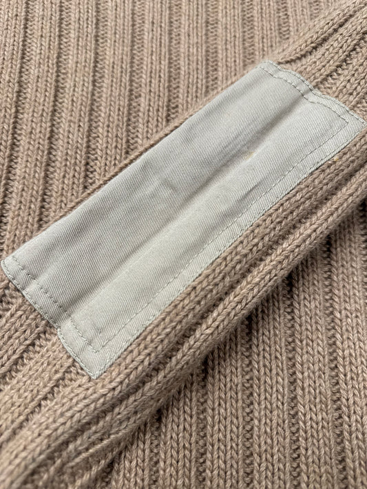 2000s OG Helmut Lang ‘Military Patch’ Ribbed Knit Sweater