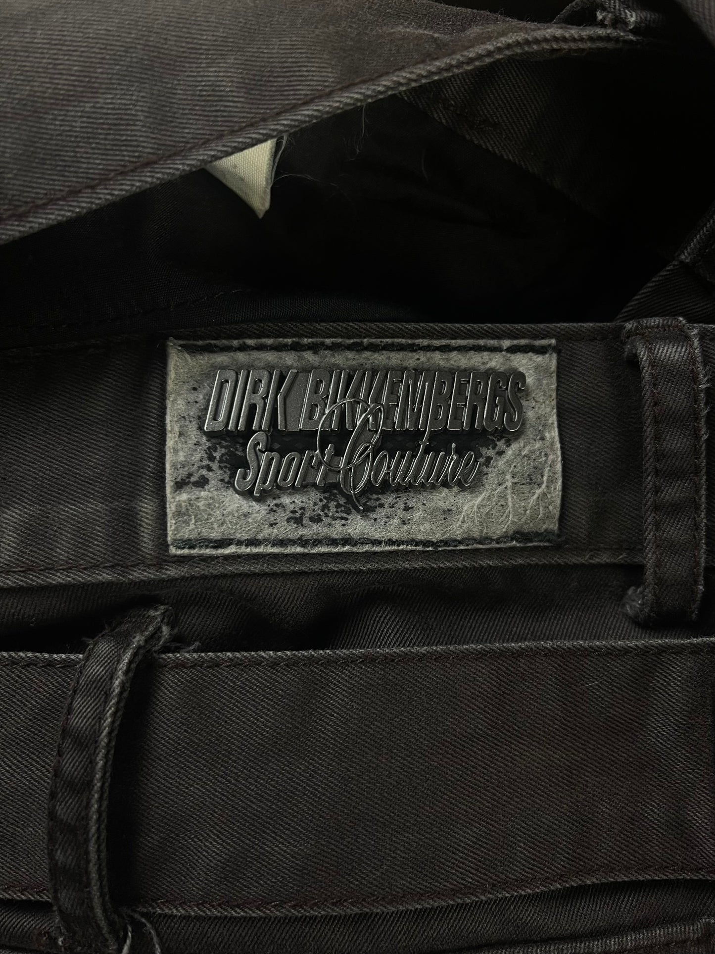 Dirk Bikkembergs Zipper Pocket Washed Brown Bootcut Denim