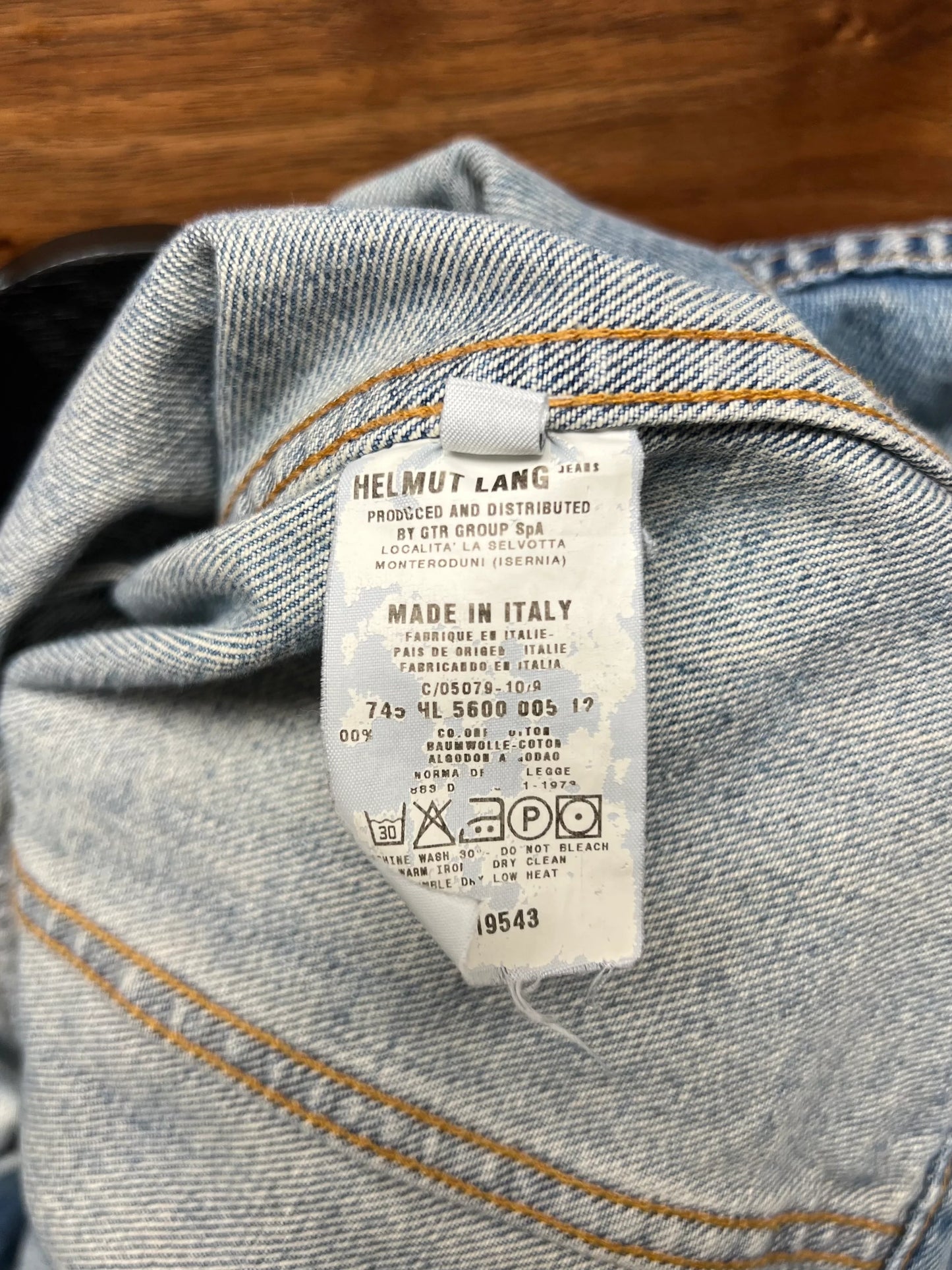 Vintage Helmut Lang ‘Light Wash’ Blue Denim Trucker Jacket
