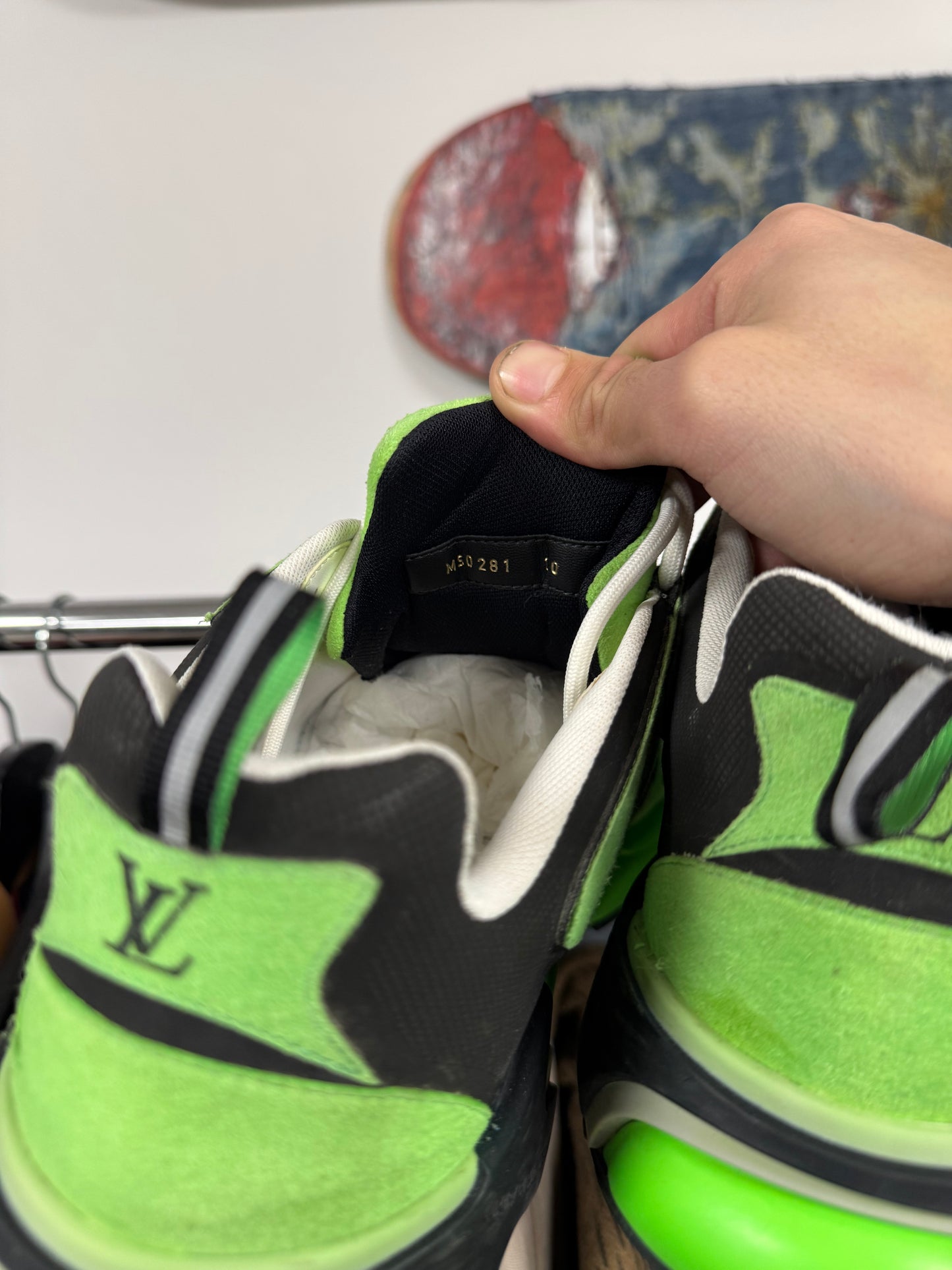 Louis Vuitton ‘Tactic’ Jolt Green/Black Low Top Sneakers