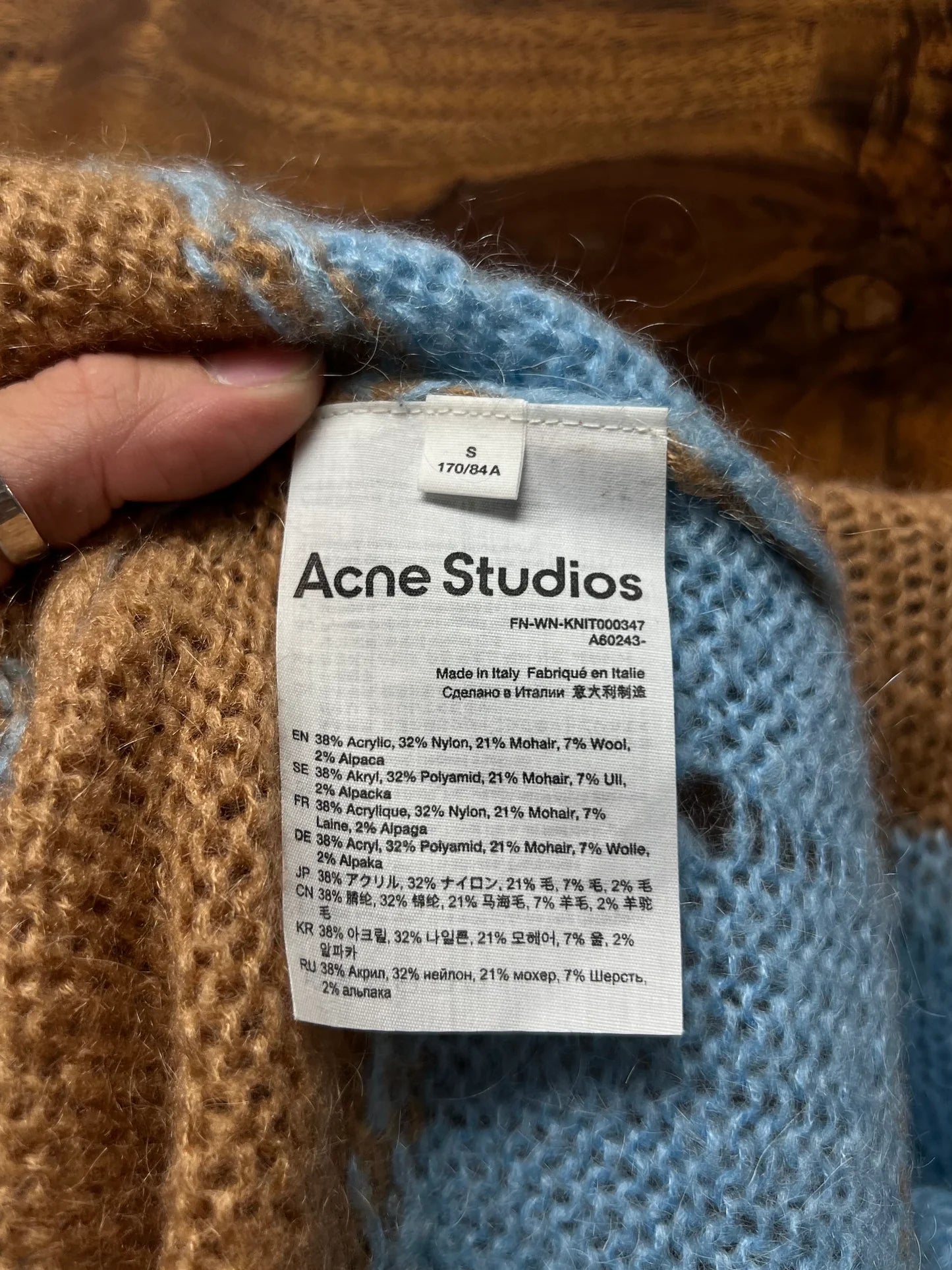 Acne Studios Alpaca/Mohair Striped Knit Sweater