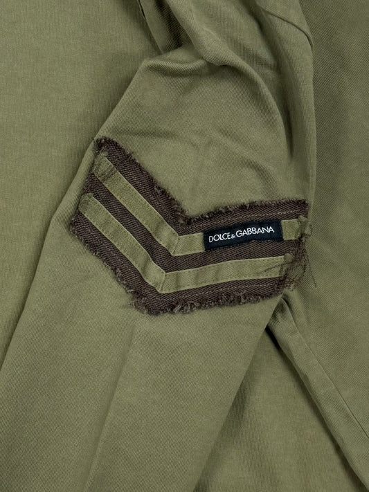 2000s Dolce & Gabbana Military Green Patch Long Sleeve