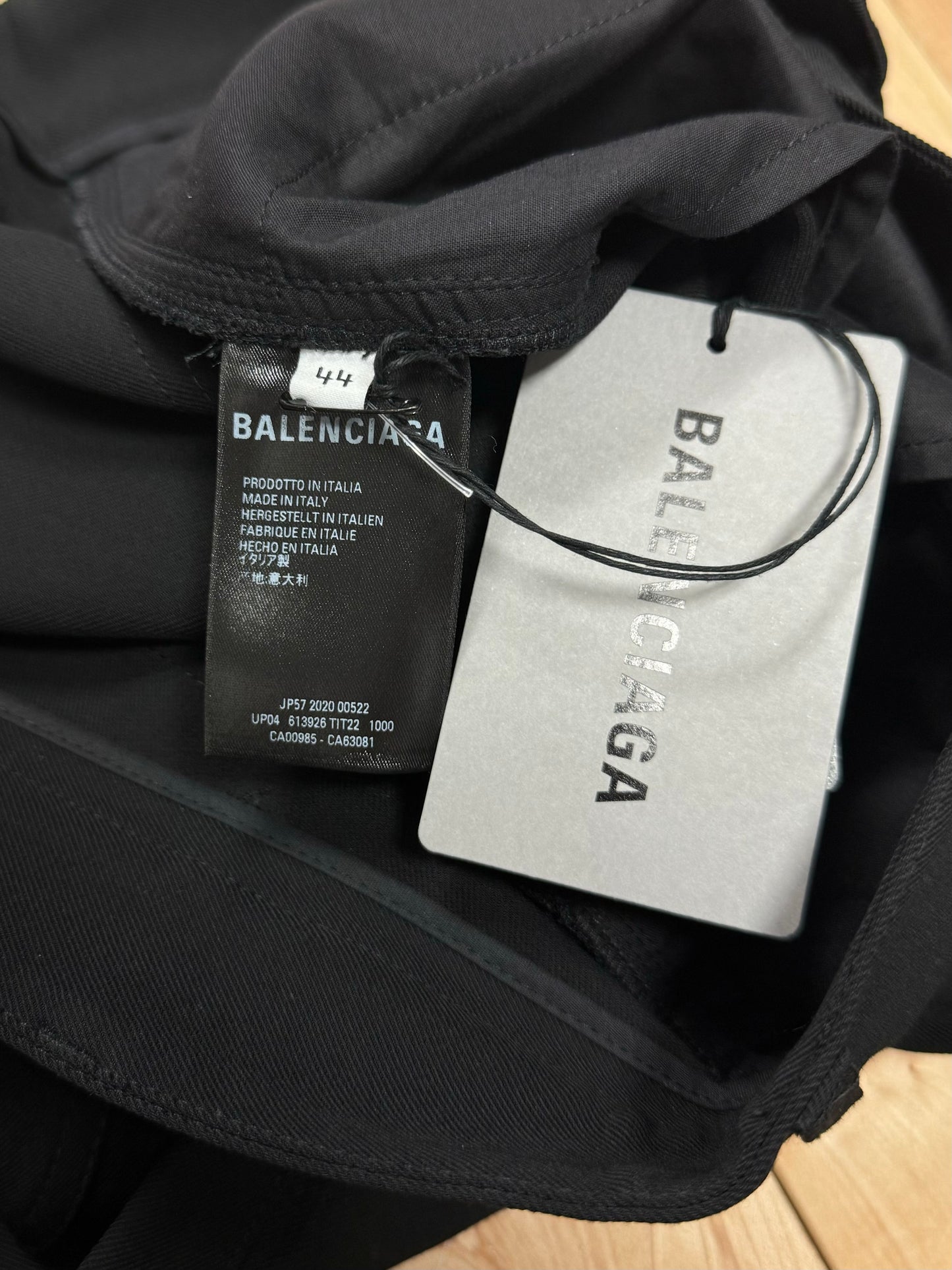 2020 Balenciaga Black Wide Leg Trousers