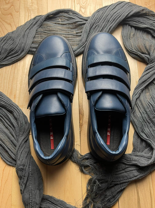 Prada Sport Platform Sole Velcro Strap Sneakers