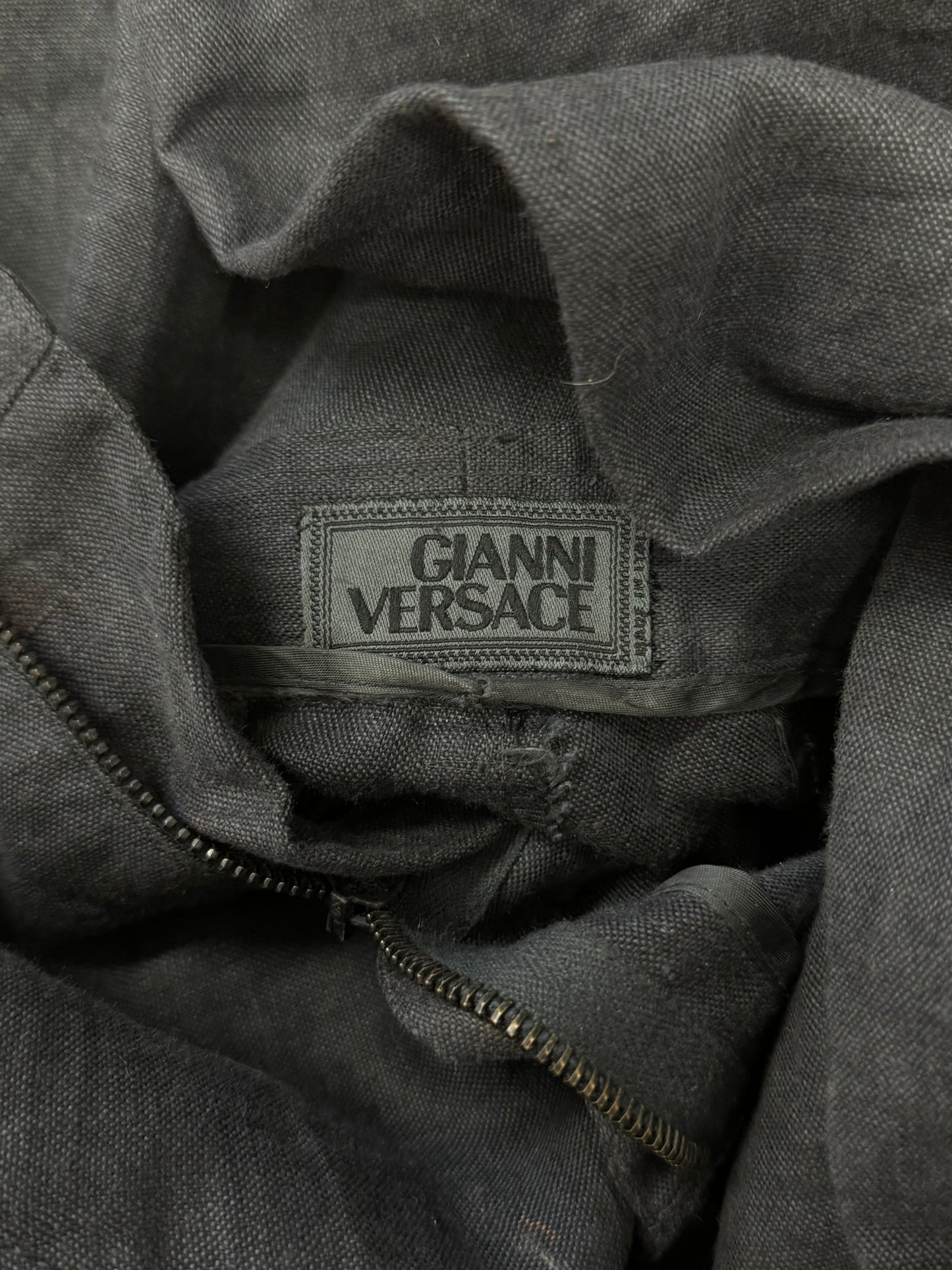 Vintage Versace Bondage Strap Wide Leg Trousers