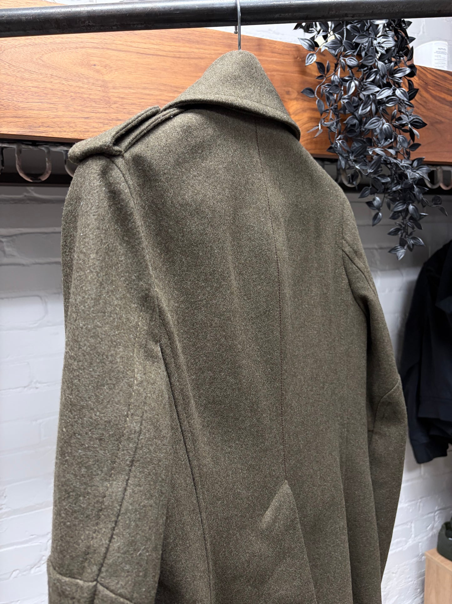 2000s Dsquared2 Heavy Wool Military Green Coat