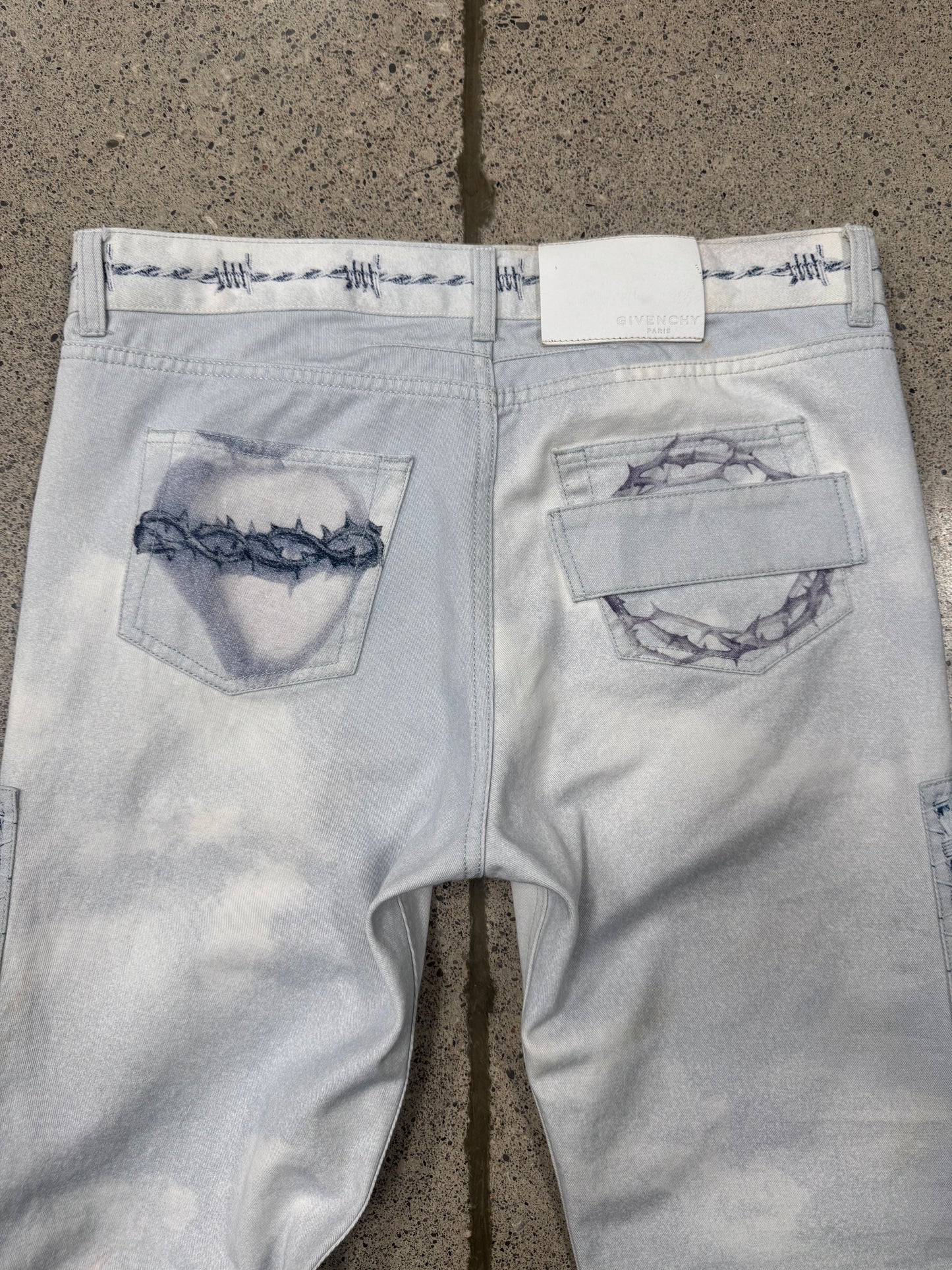 SS2016 Givenchy ‘Jesus in Thorns’ Carpenter Skinny Denim