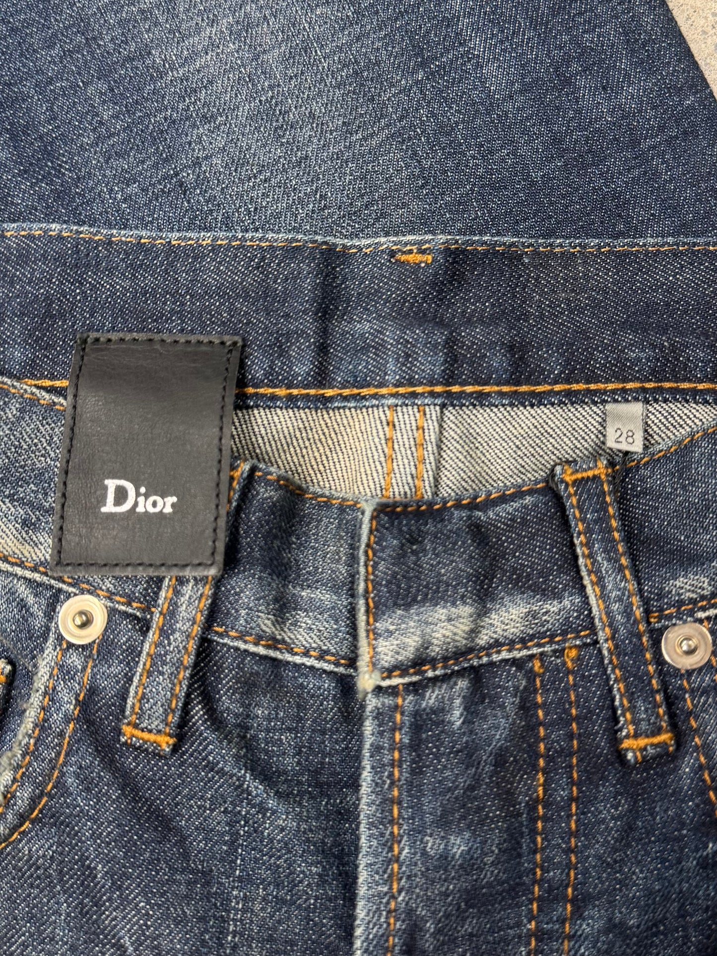 Dior Homme ‘Cool Summerday’ Raw Blue Distressed Unaltered Denim