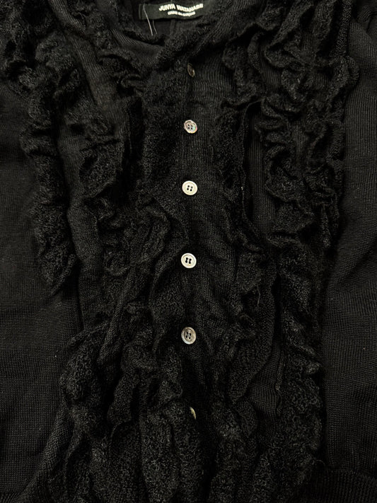 AW2006 Junya Watanabe Grunge ‘Frilled’ Button Closure Cardigan.