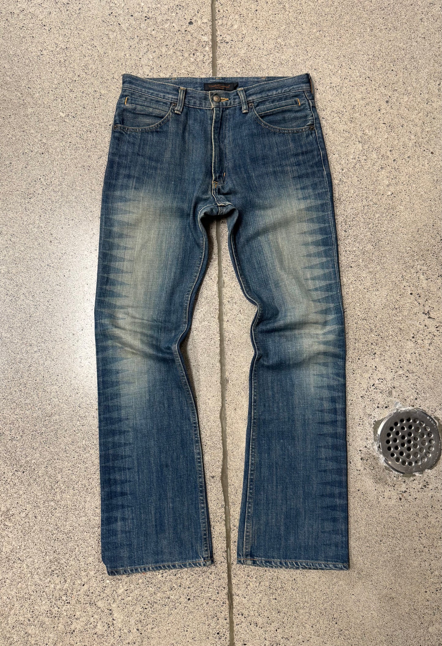SS2003 Undercover ‘Scab’ Giz Print Flared Bootcut Denim
