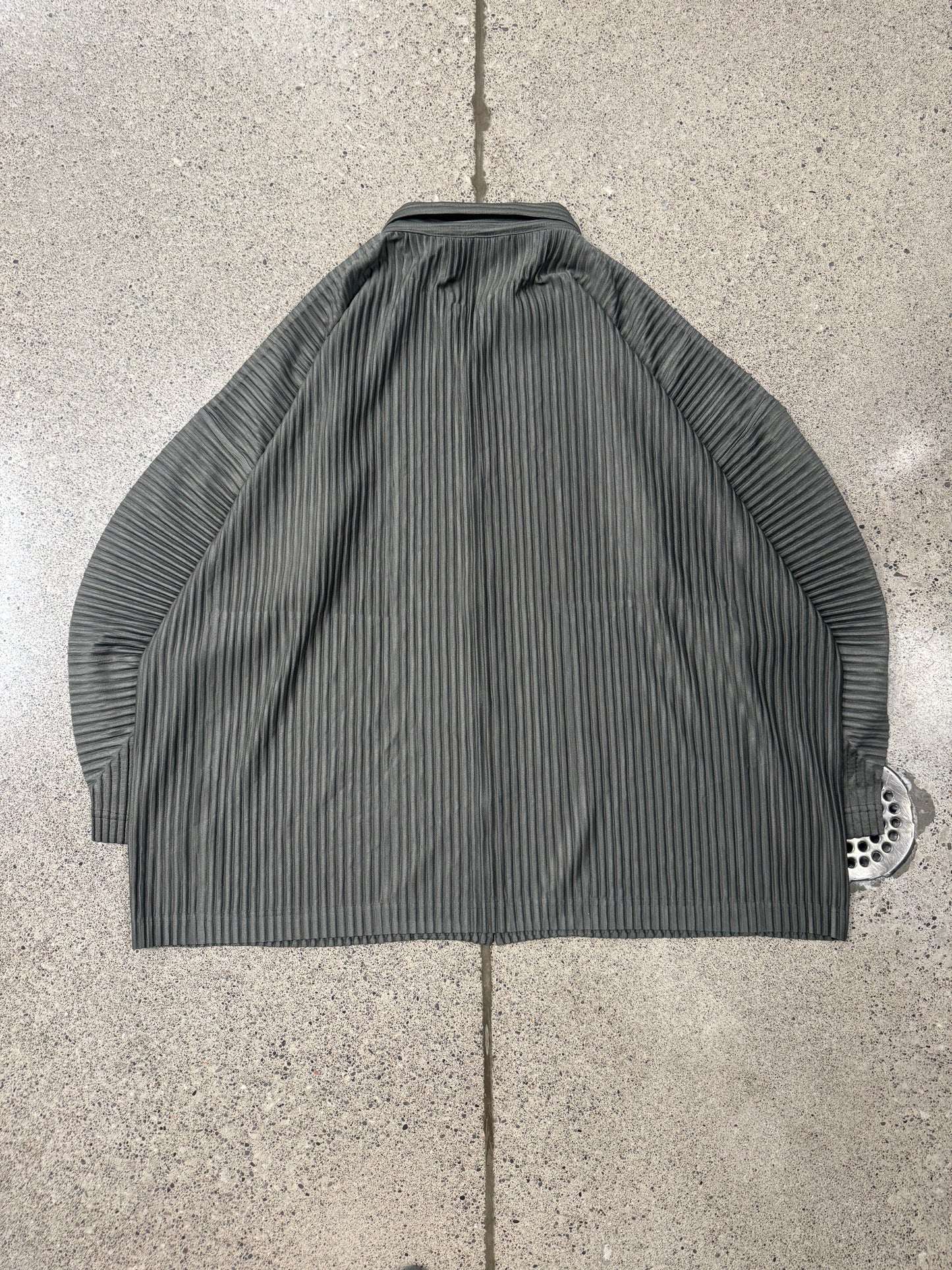 Issey Miyake ‘Homme Plisse’ Pleated Button Snap Jacket