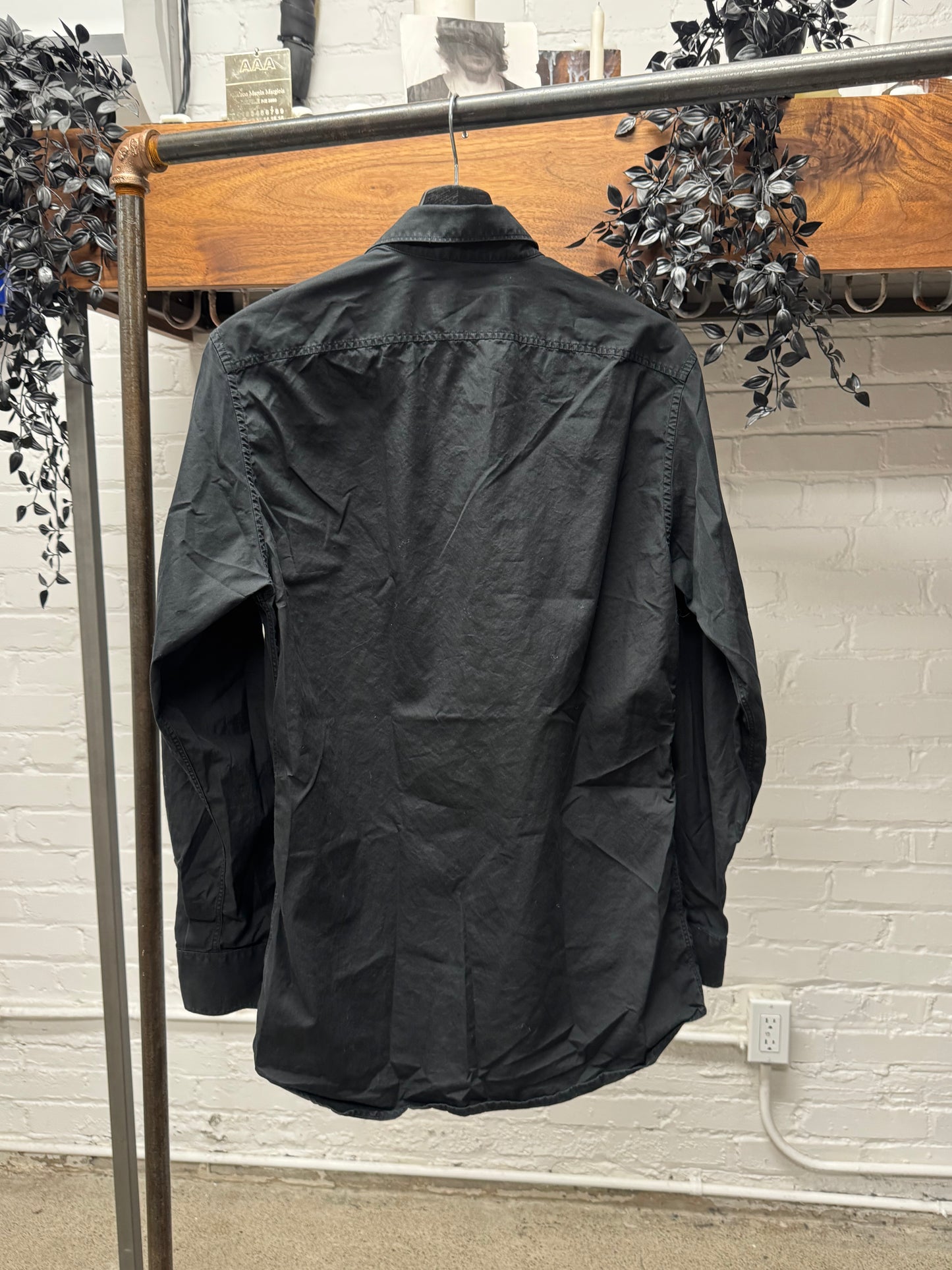 Yves Saint Laurent Black Cotton Dress Shirt