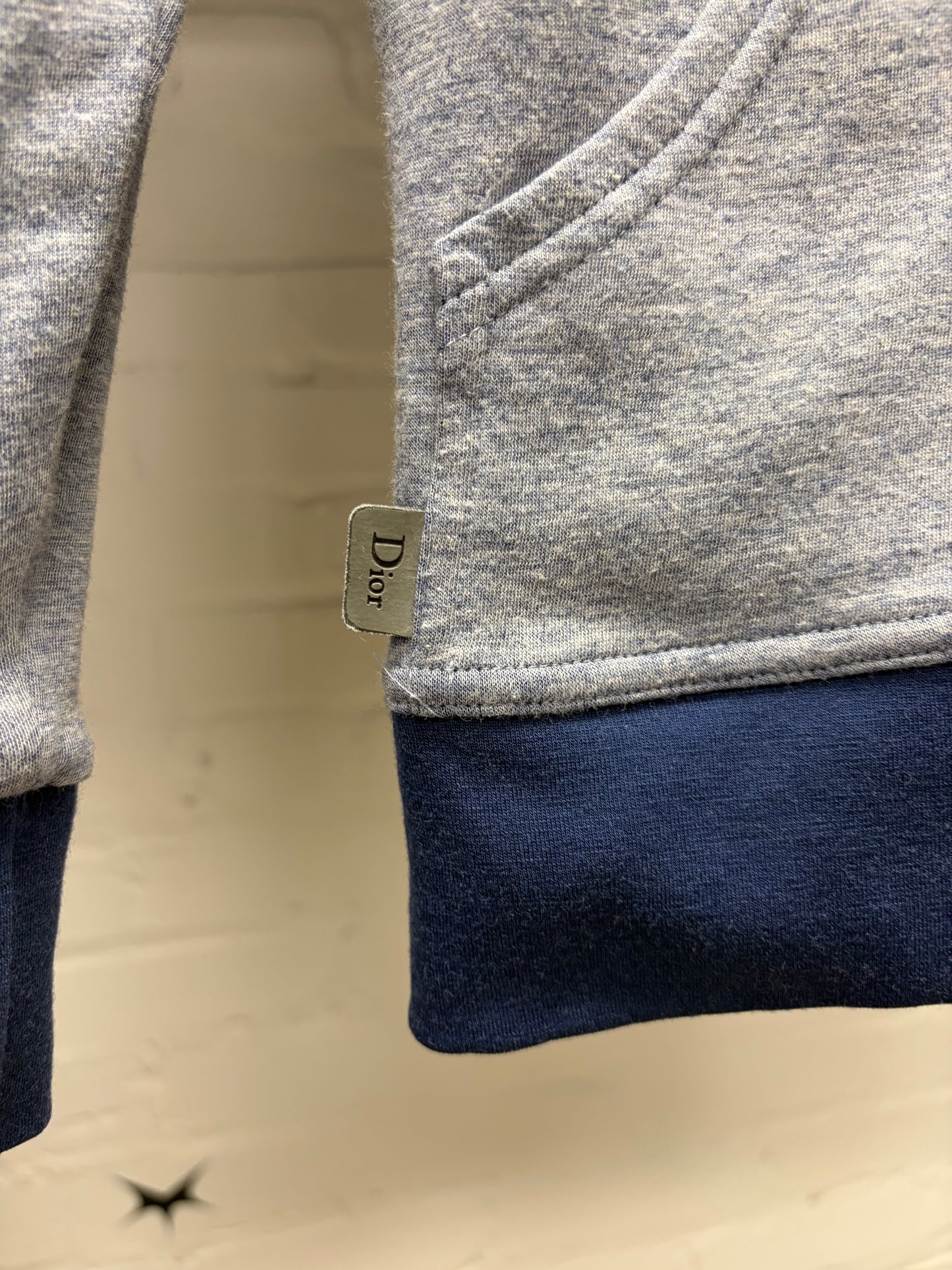 Dior Homme Reversible Blue/Grey Cotton Hoodie