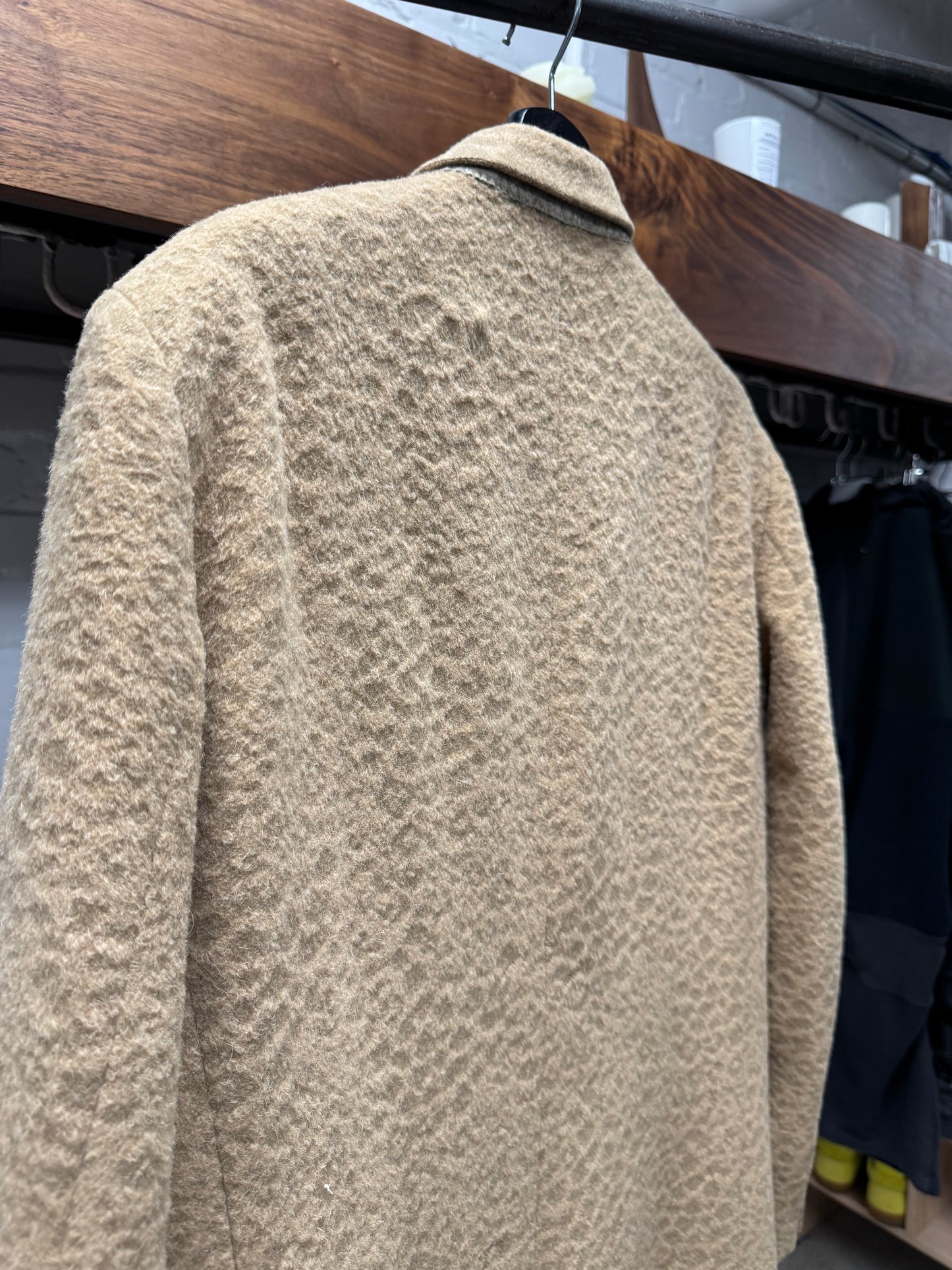 AW2001 Helmut Lang ‘Leopard’ Heavy Alpaca Wool Single Breasted Coat
