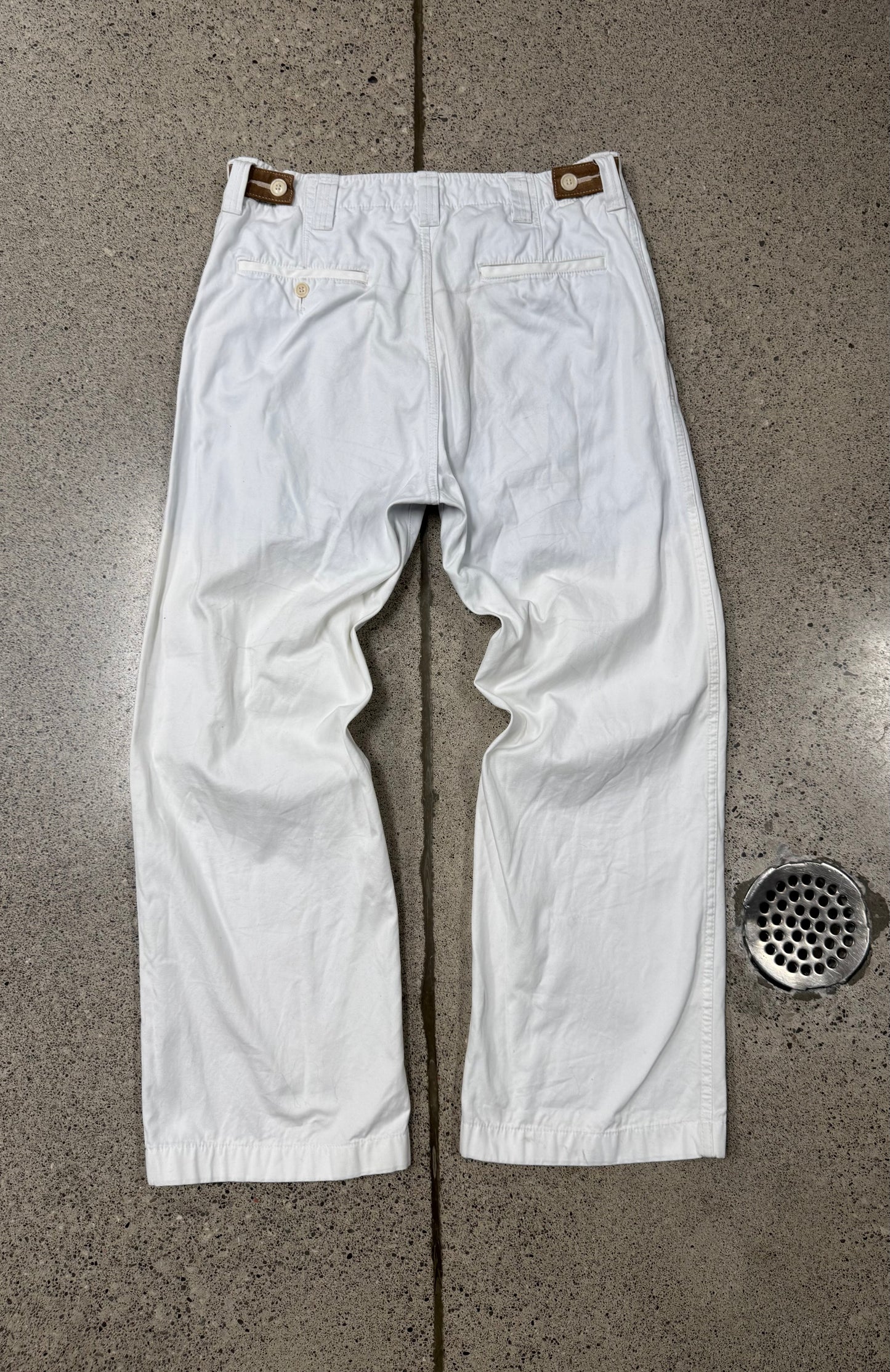 SS2013 Junya Watanabe White Wide Leg Pants