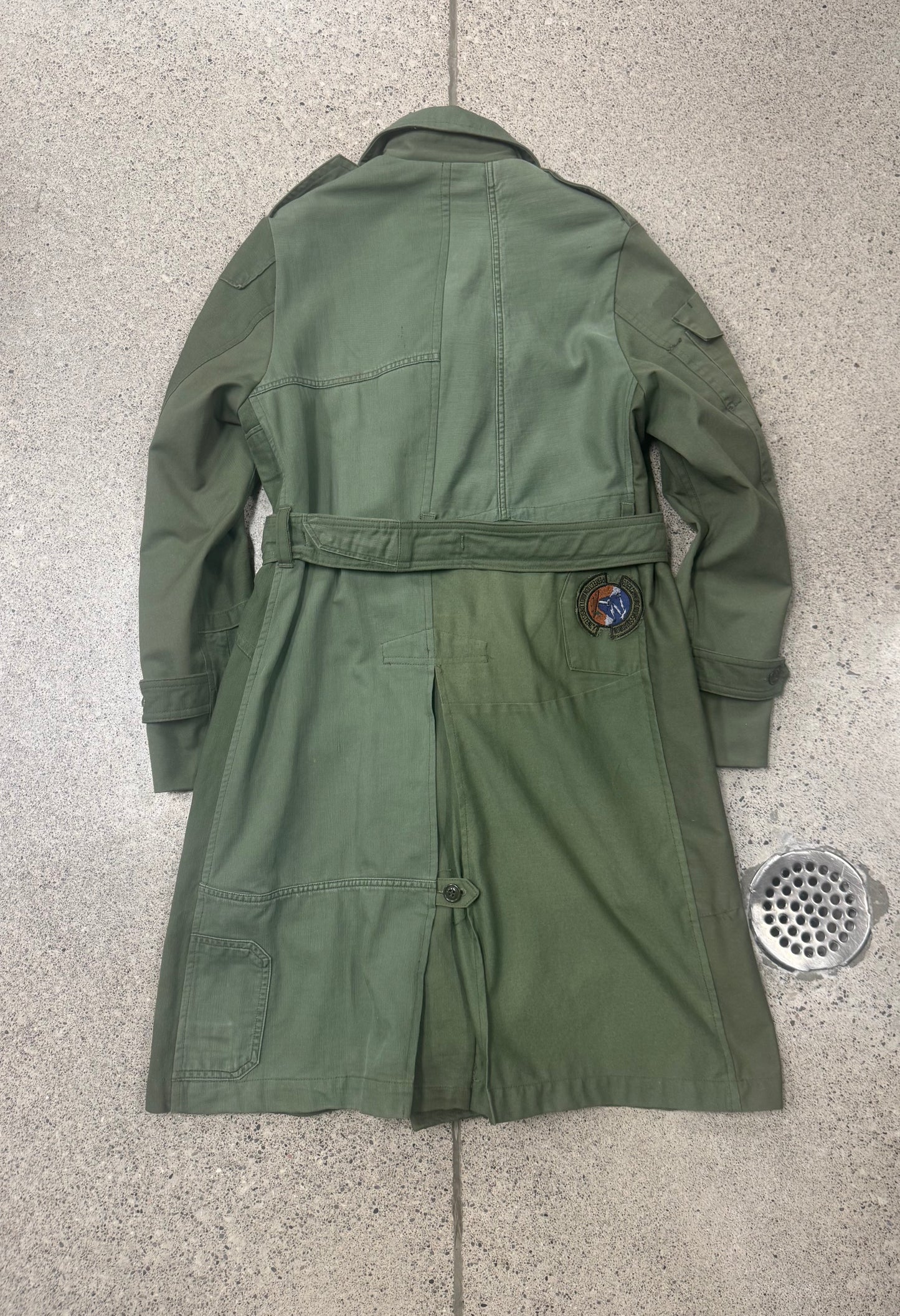 Needles Military Canvas Green Trench Coat