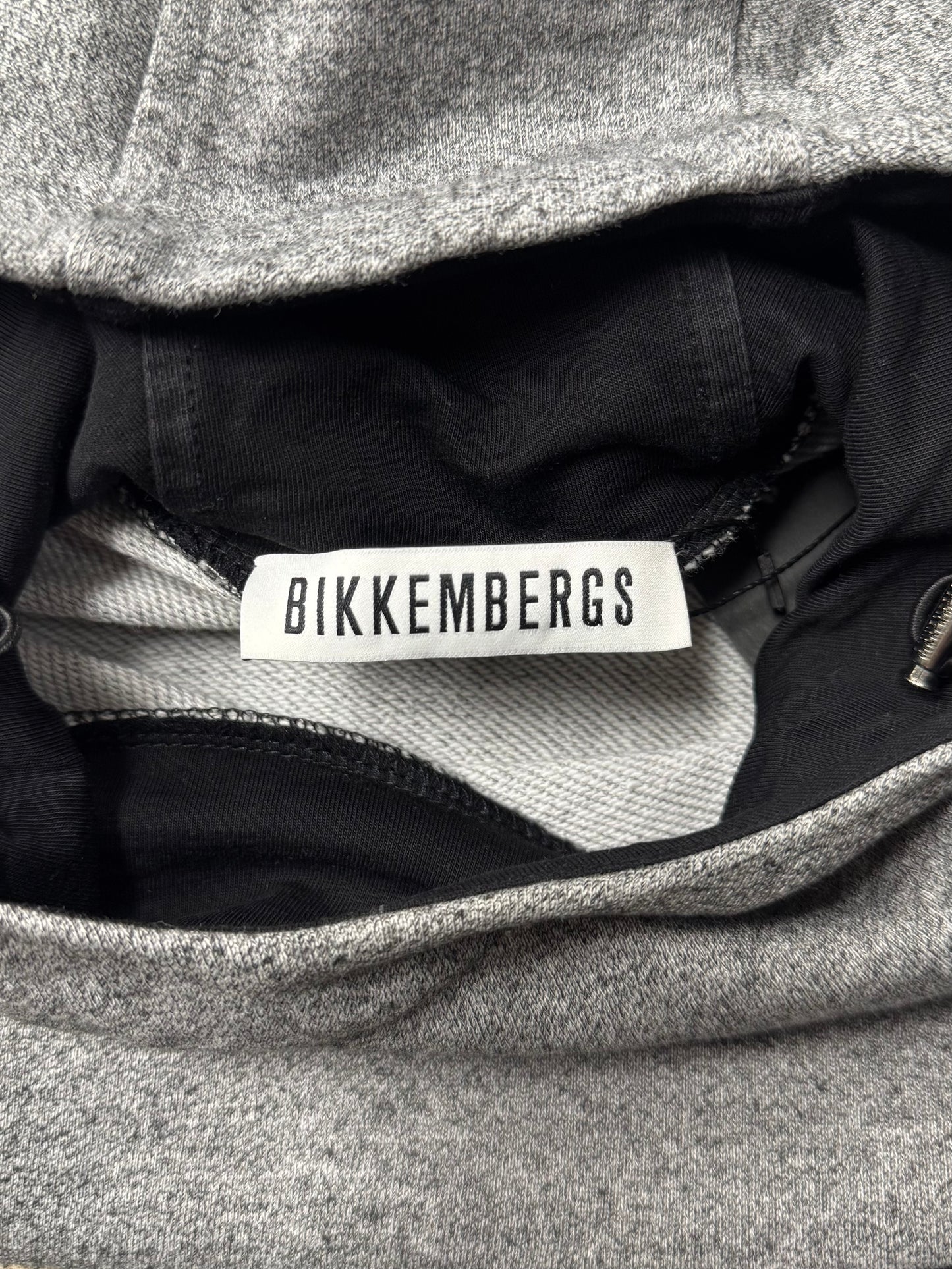 Dirk Bikkembergs Grey/Black Panelled Hoodie