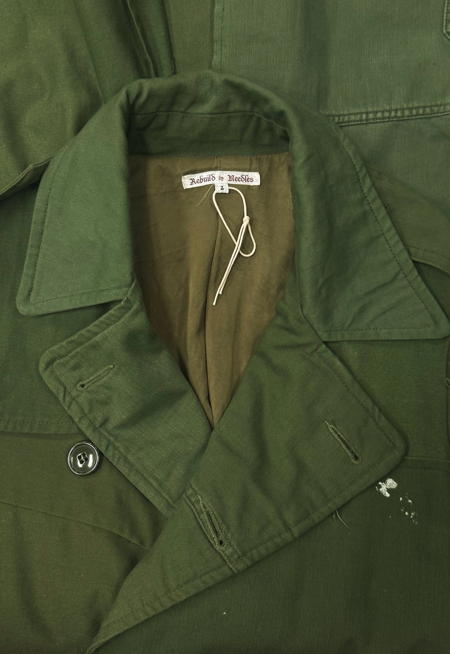 Needles Military Canvas Green Trench Coat