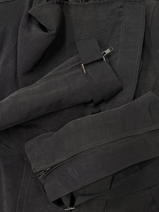 Ann Demeulemeester High-Neck Zip Bondage Jacket