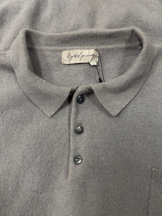 Vintage 80s Yohji Yamamoto Mainline Cashmere Knit Polo