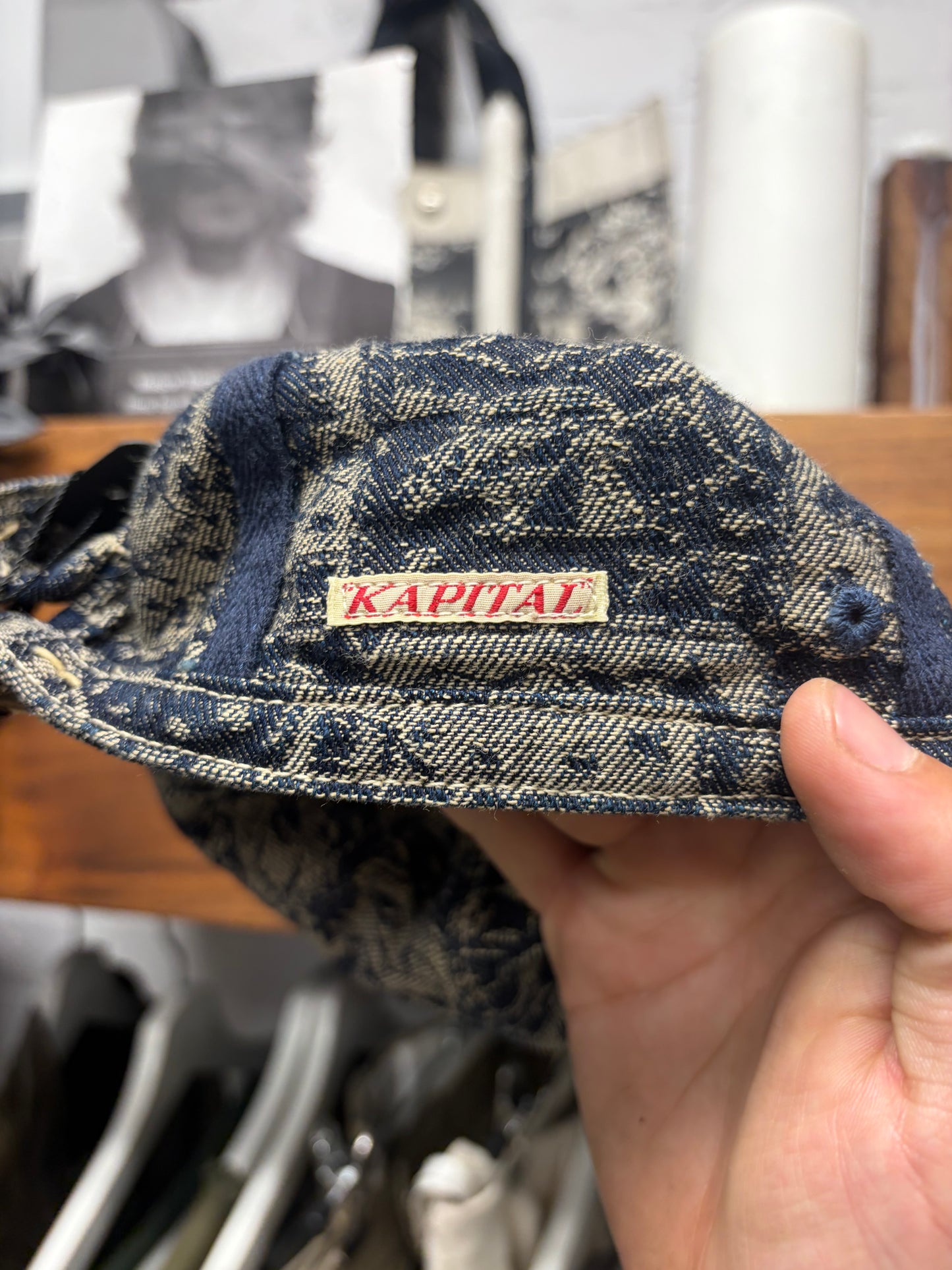 Kapital ‘Landscape’ Full Print Denim Expeditioner’s Hat