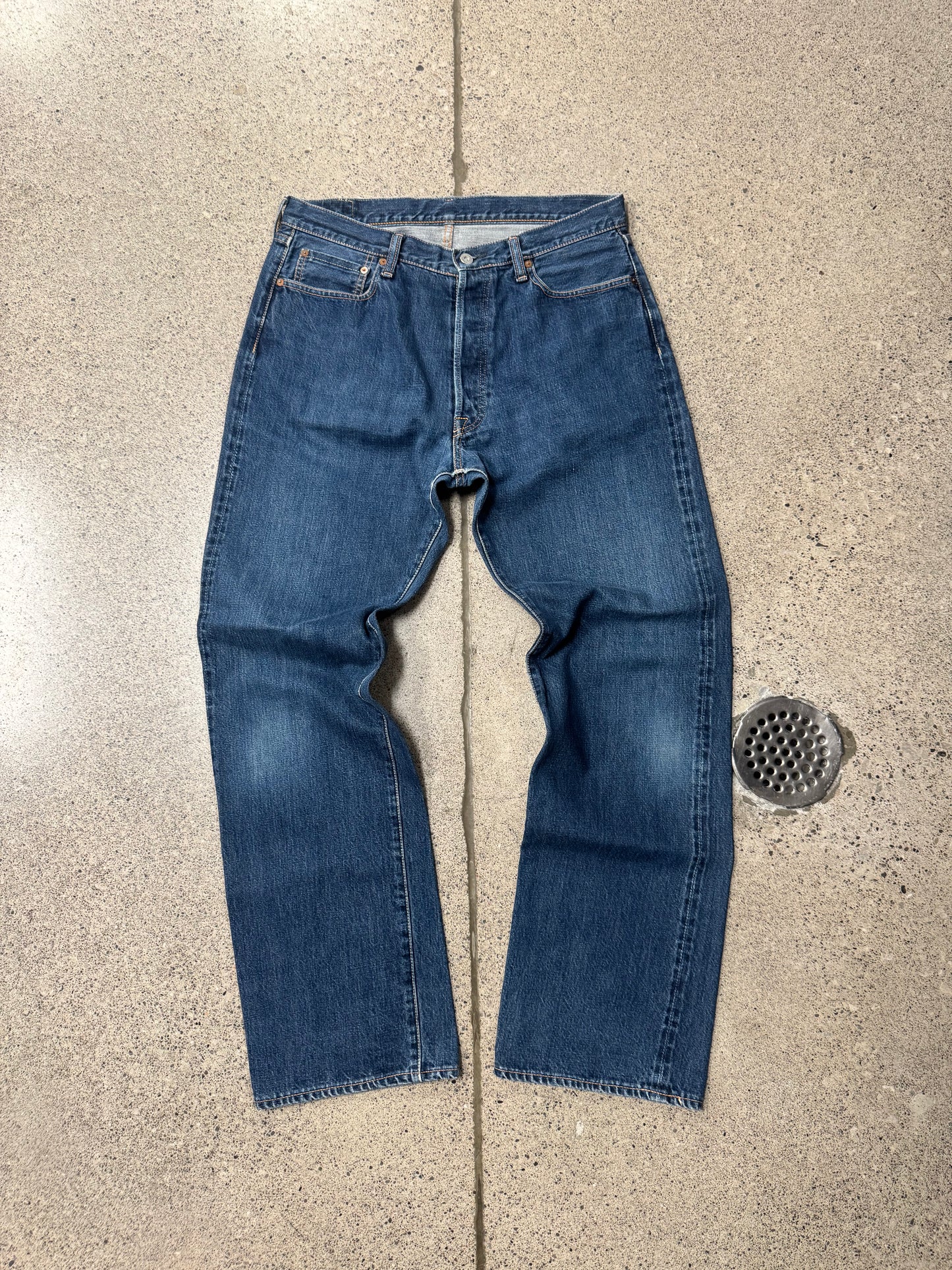 Kapital Straight Leg Washed Blue Denim