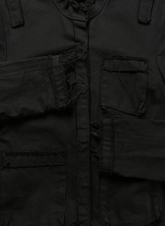 Veronique Branquhino Distressed Canvas Military Jacket