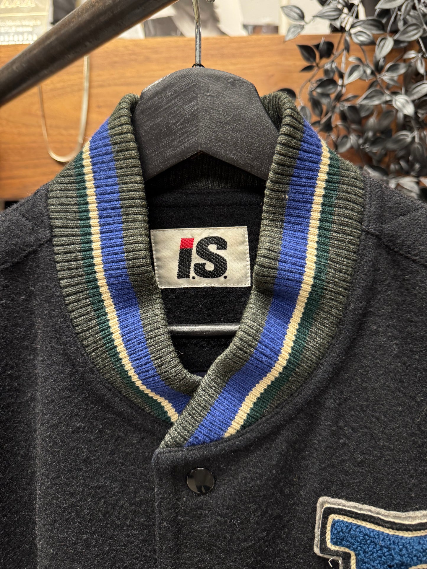 1984 Issey Miyake ‘I.S. Team Flags’ Chenille Patch Wool Bomber Jacket